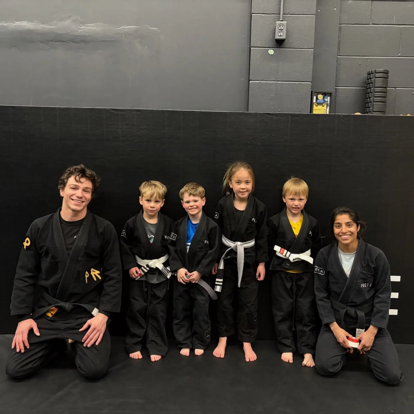 🥋 1 step closer to black belt for this squad!

👏🏼 Congratulations Griffin, Callum, Aubrey, and Lewis!

#littlepretators #pretaacademy #kidsbjj #levelup #futureblackbelts
