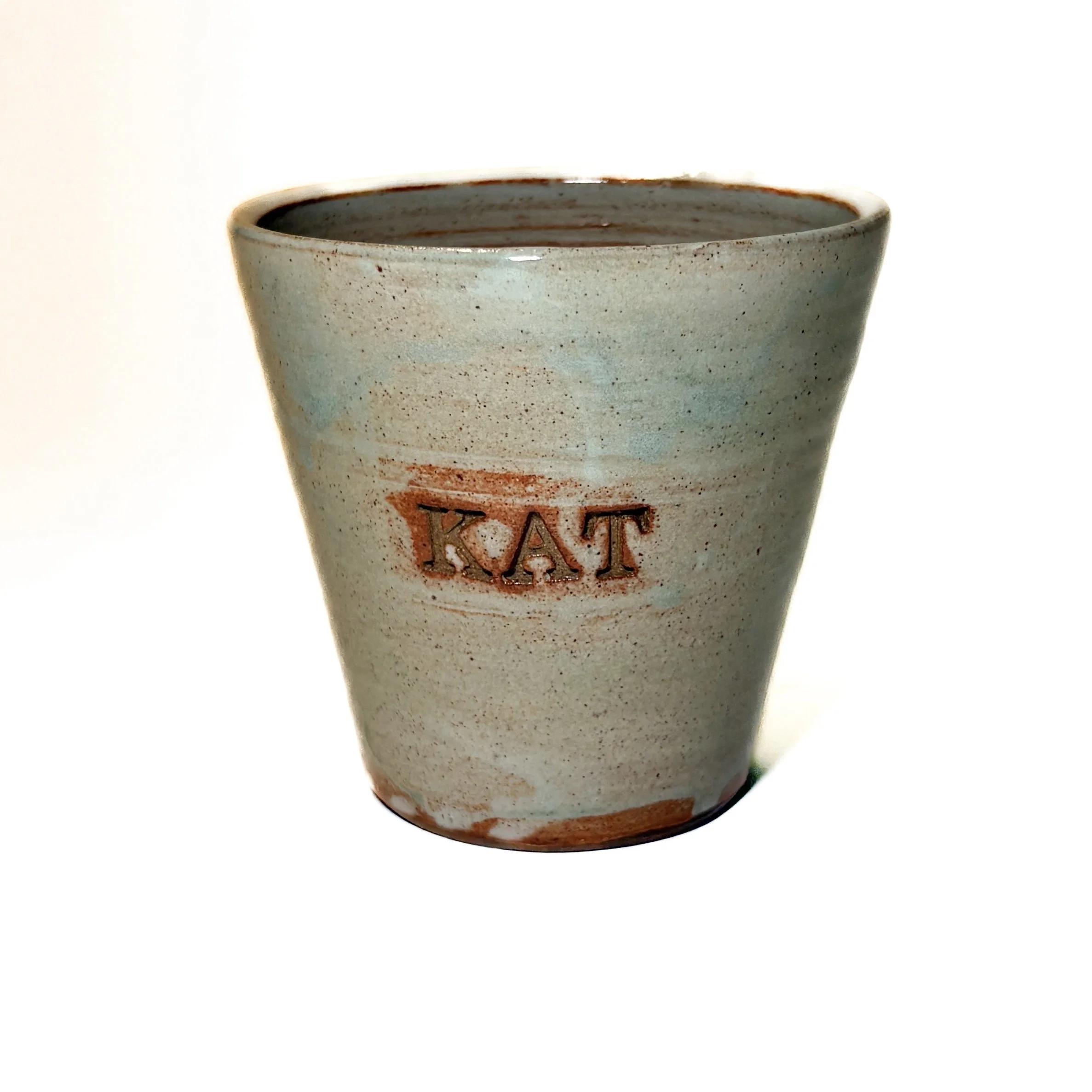 Personalized Rustic Ceramic Cup. Free postage