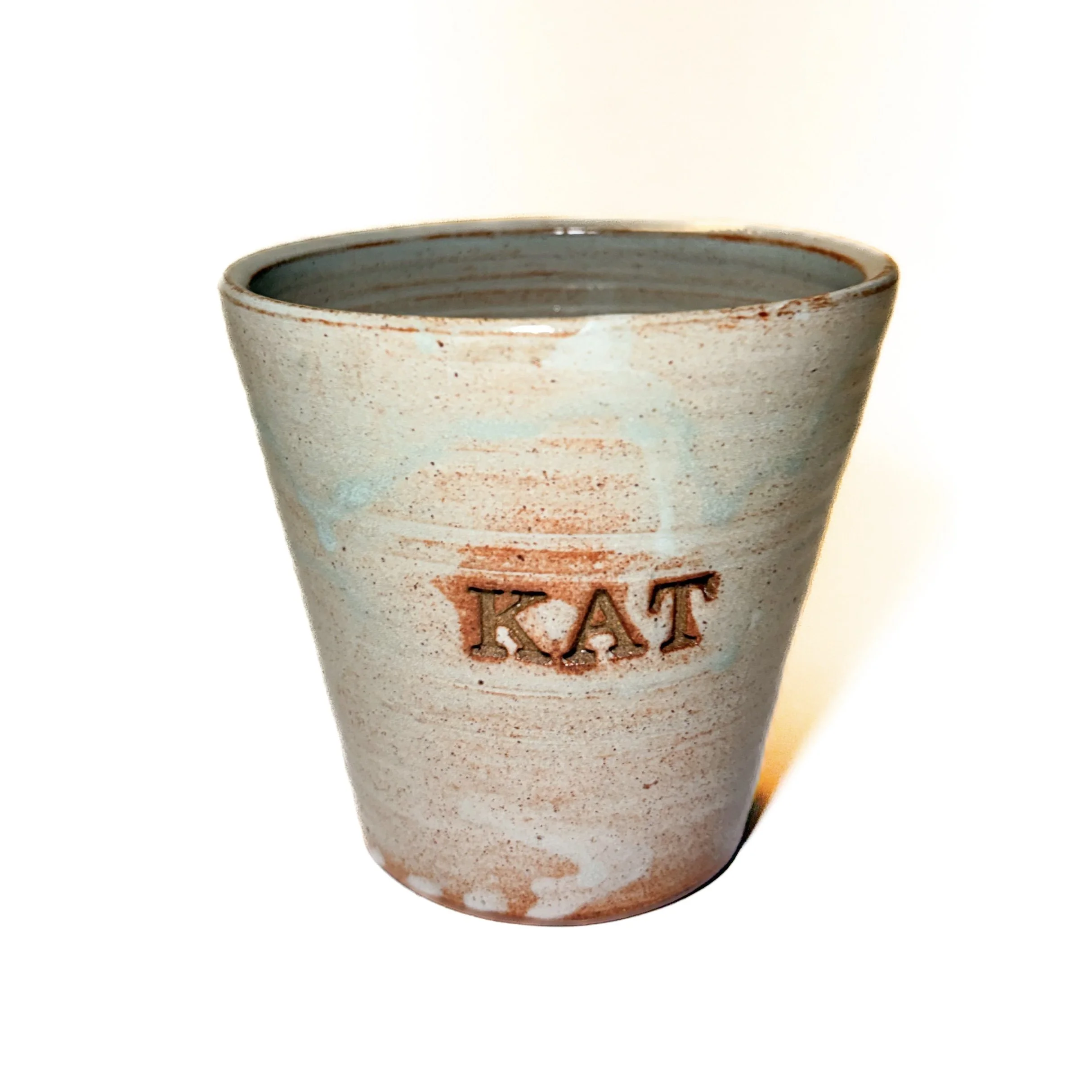 Personalized Rustic Ceramic Cup