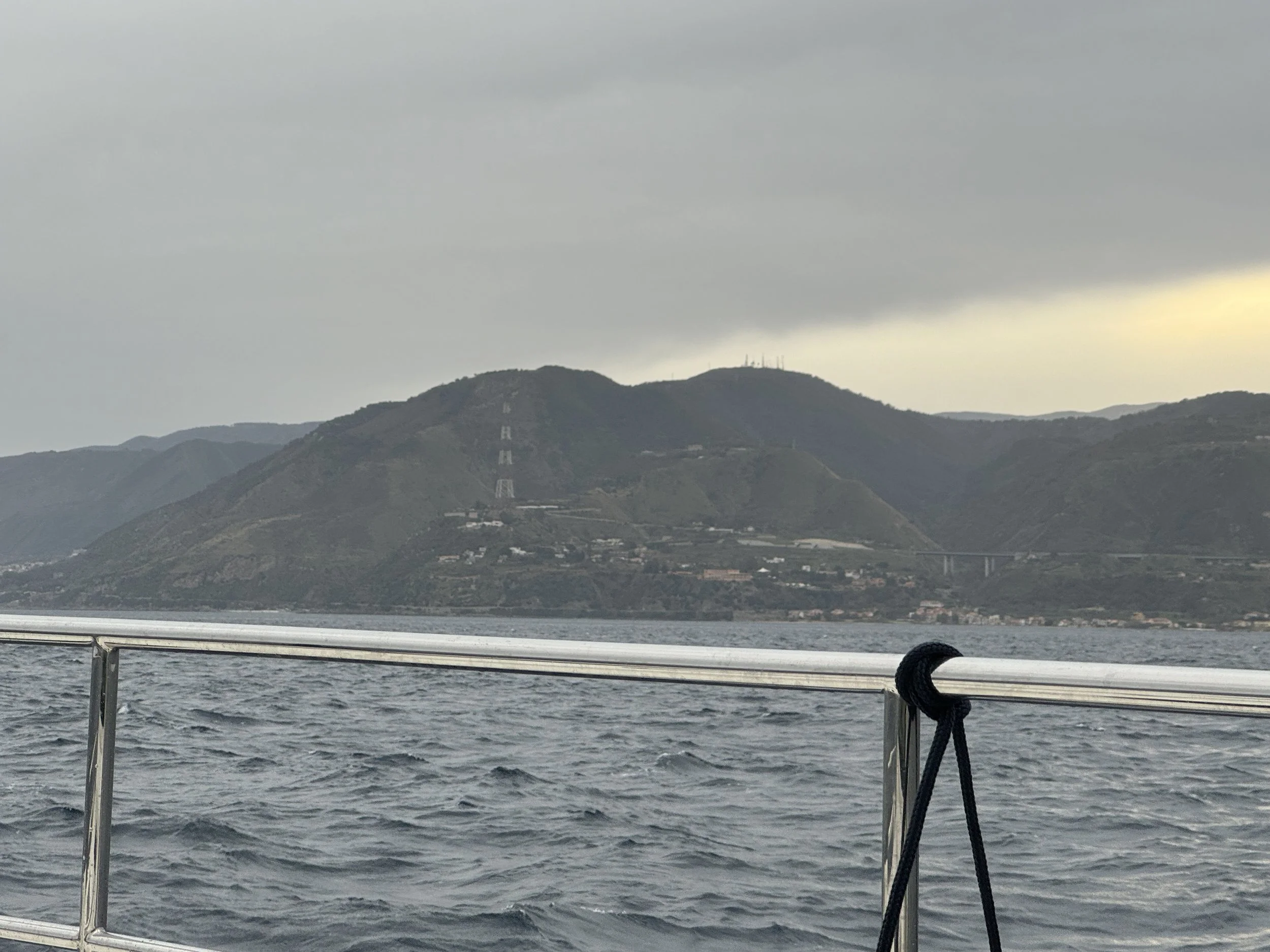   The pylon on the mainland.  