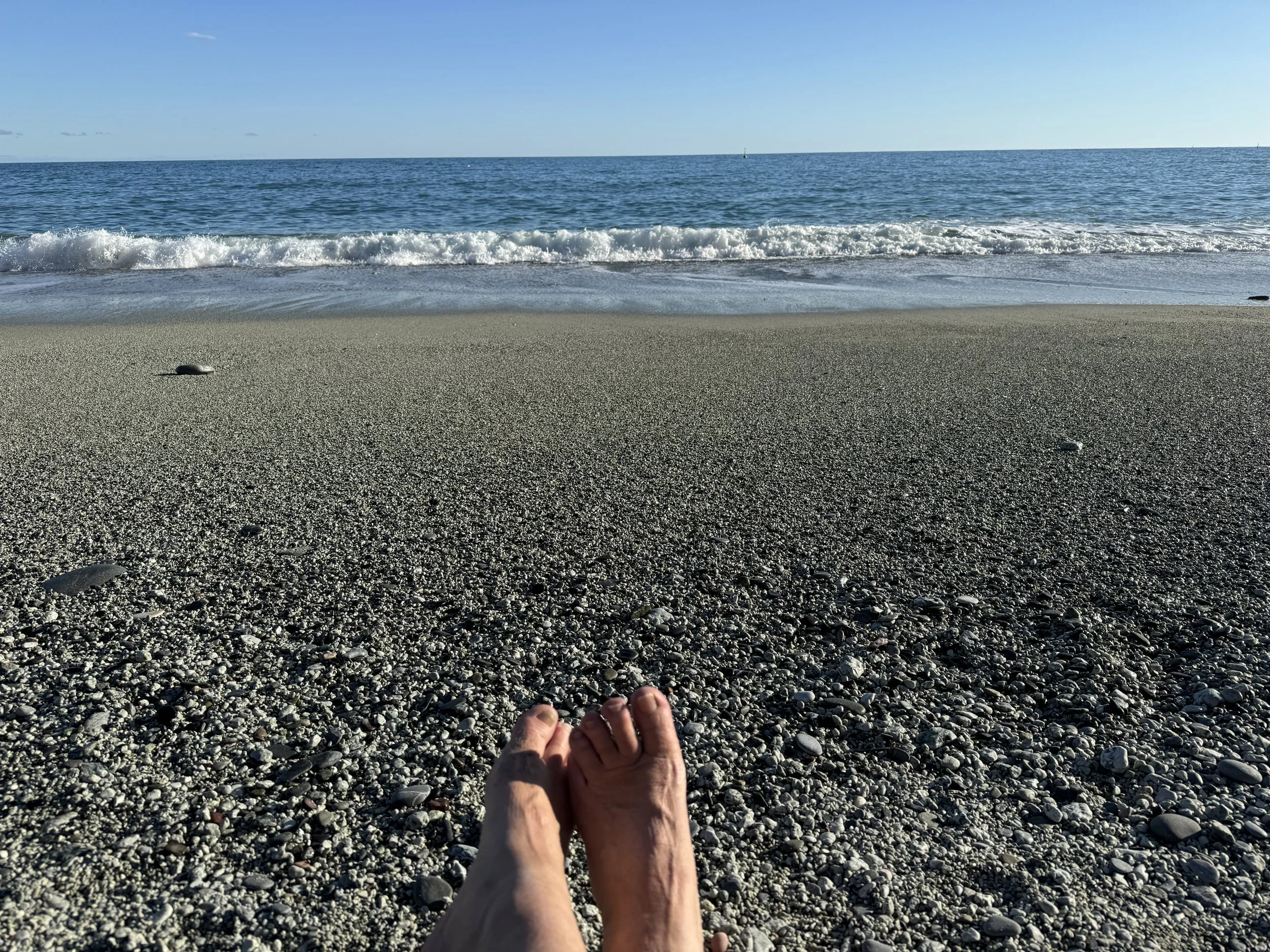  Stopped to watch the surfers…and get my feet in the sand.  
