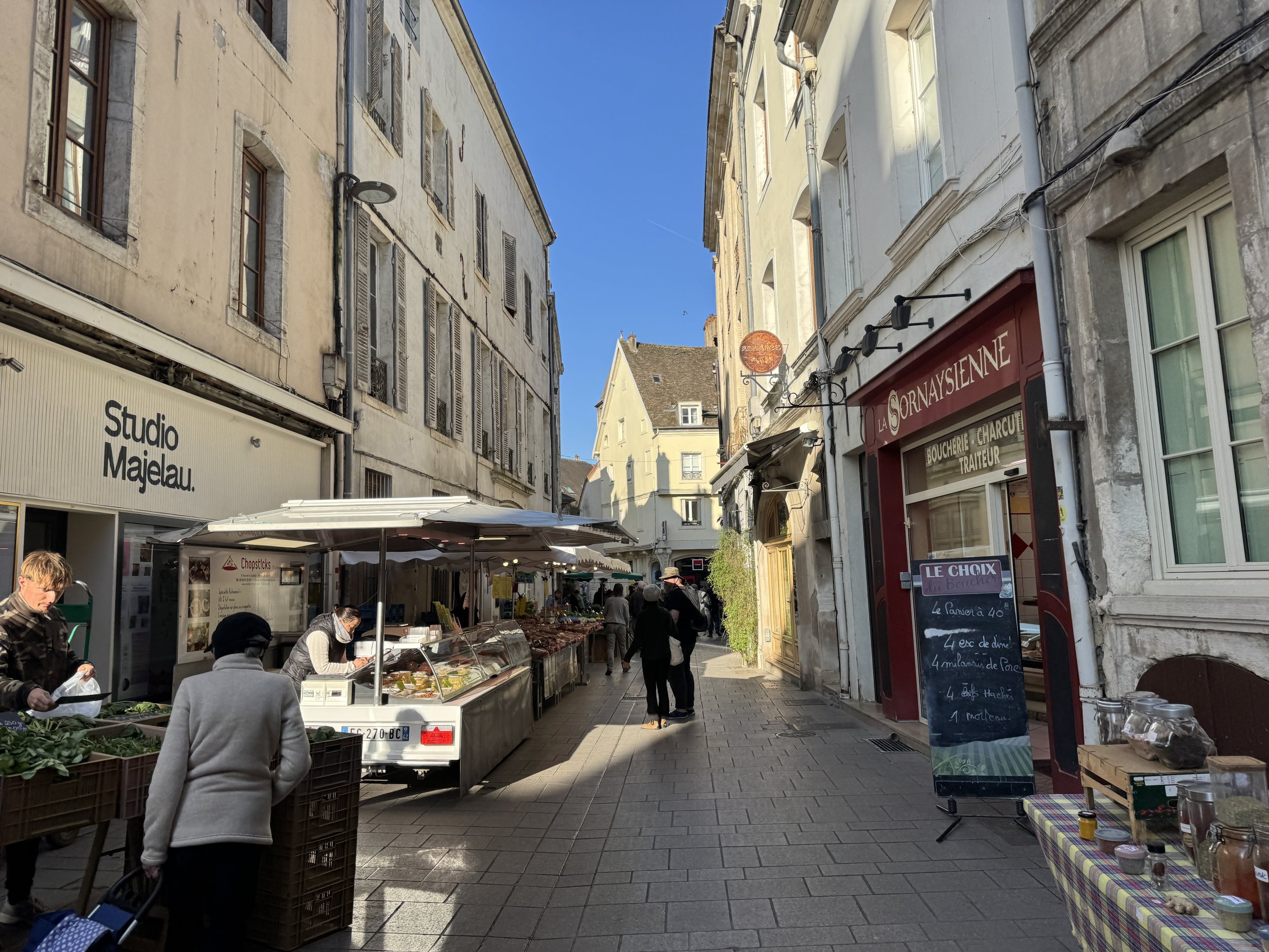   The  market extends down several side streets radiating off the square.  
