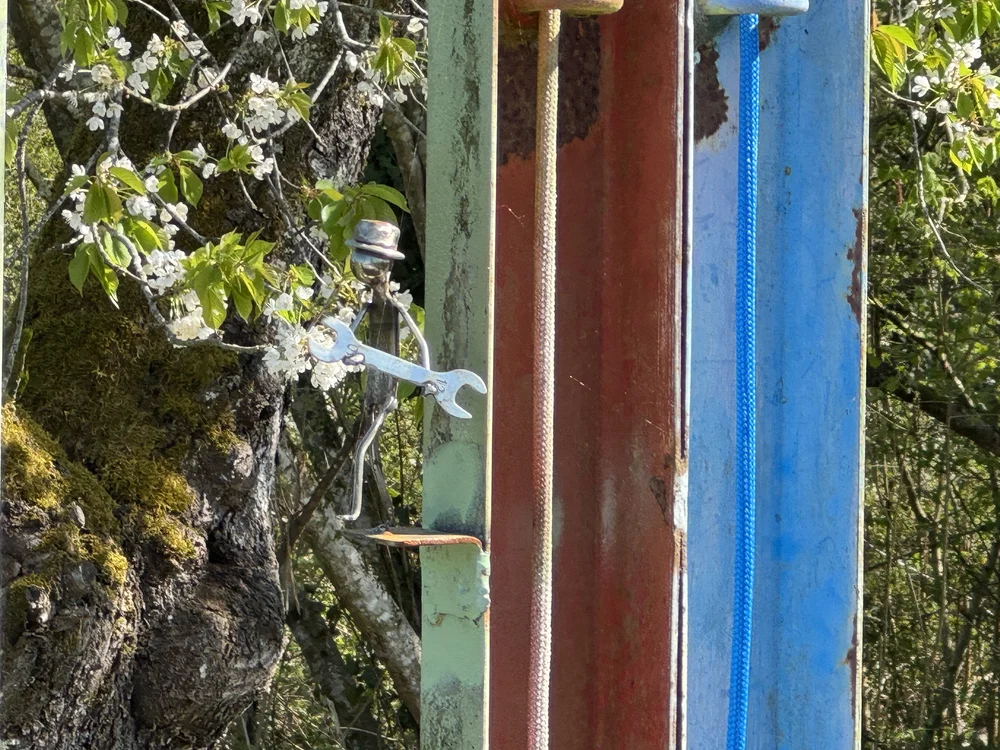   Many of the switch poles had metal figurines on them!  