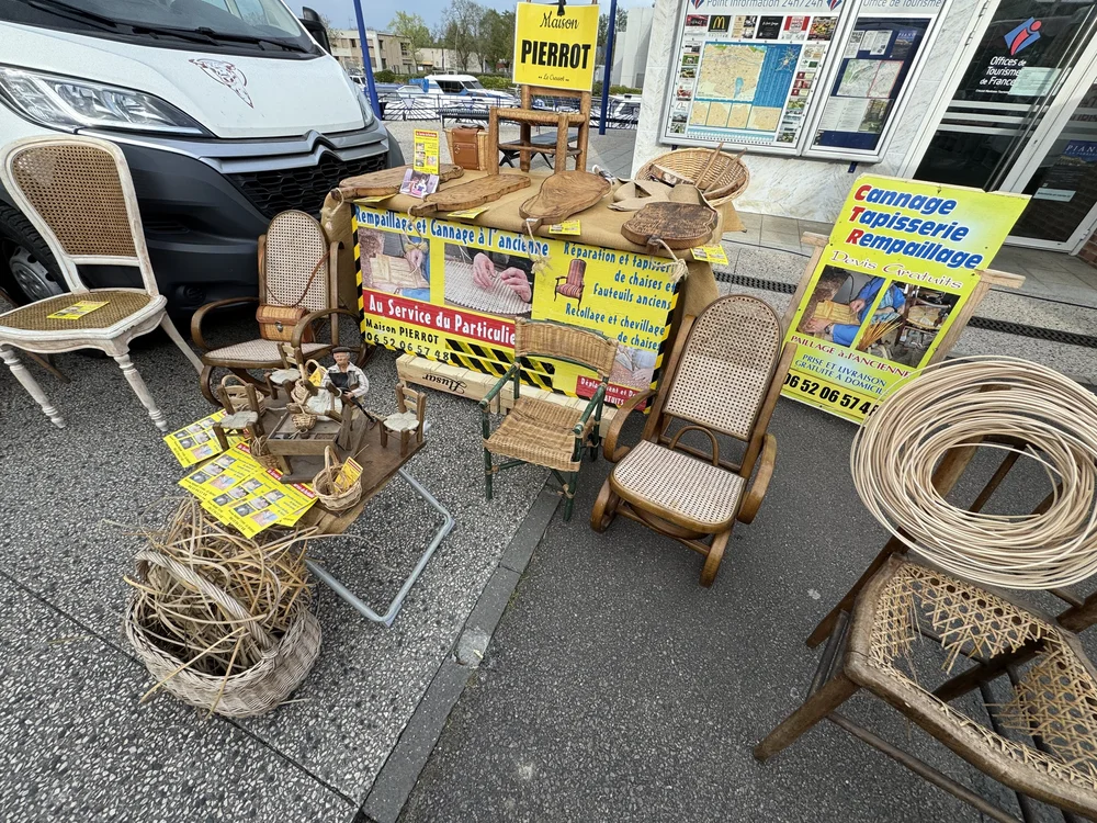   woodworking and chair caning,  