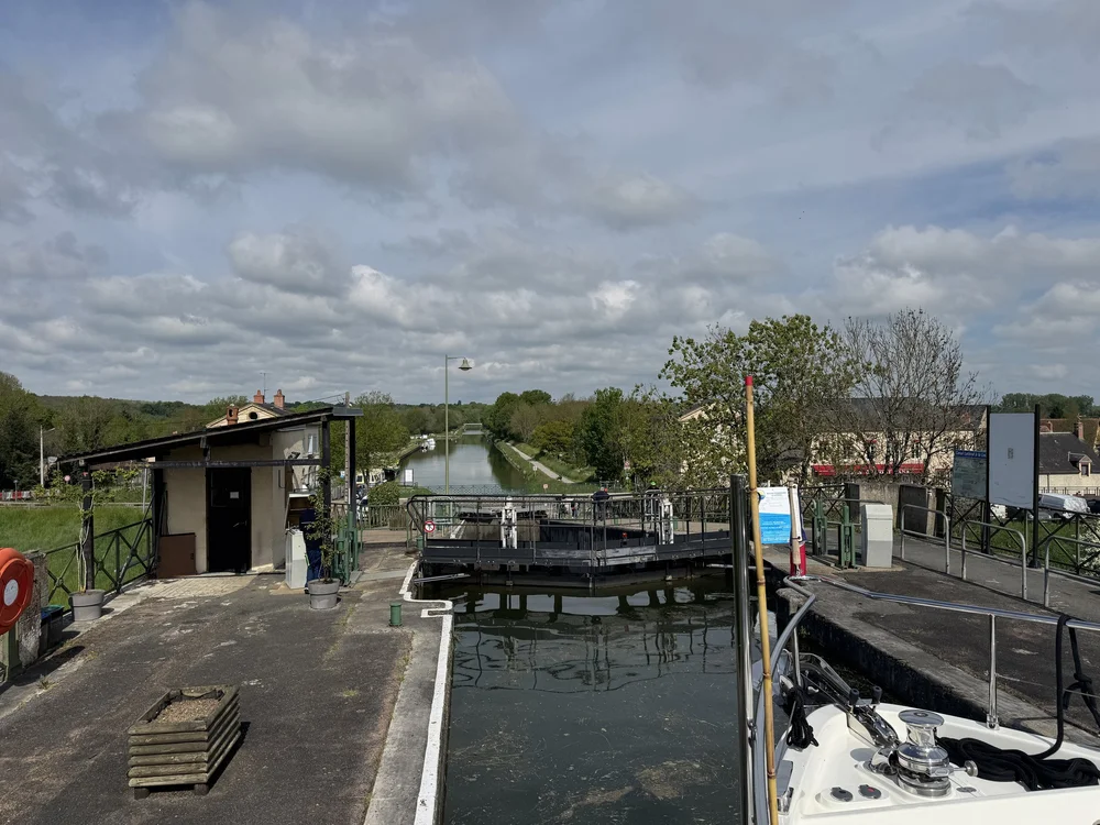   The first half of the double lock.  