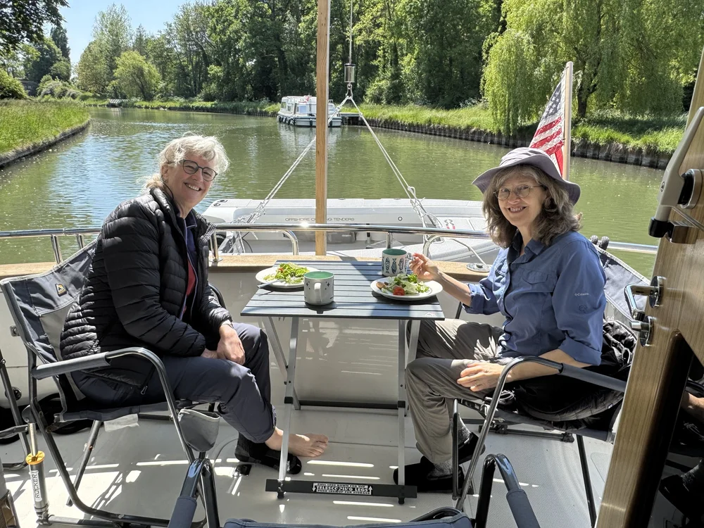   Lunch stop - aground, of course  