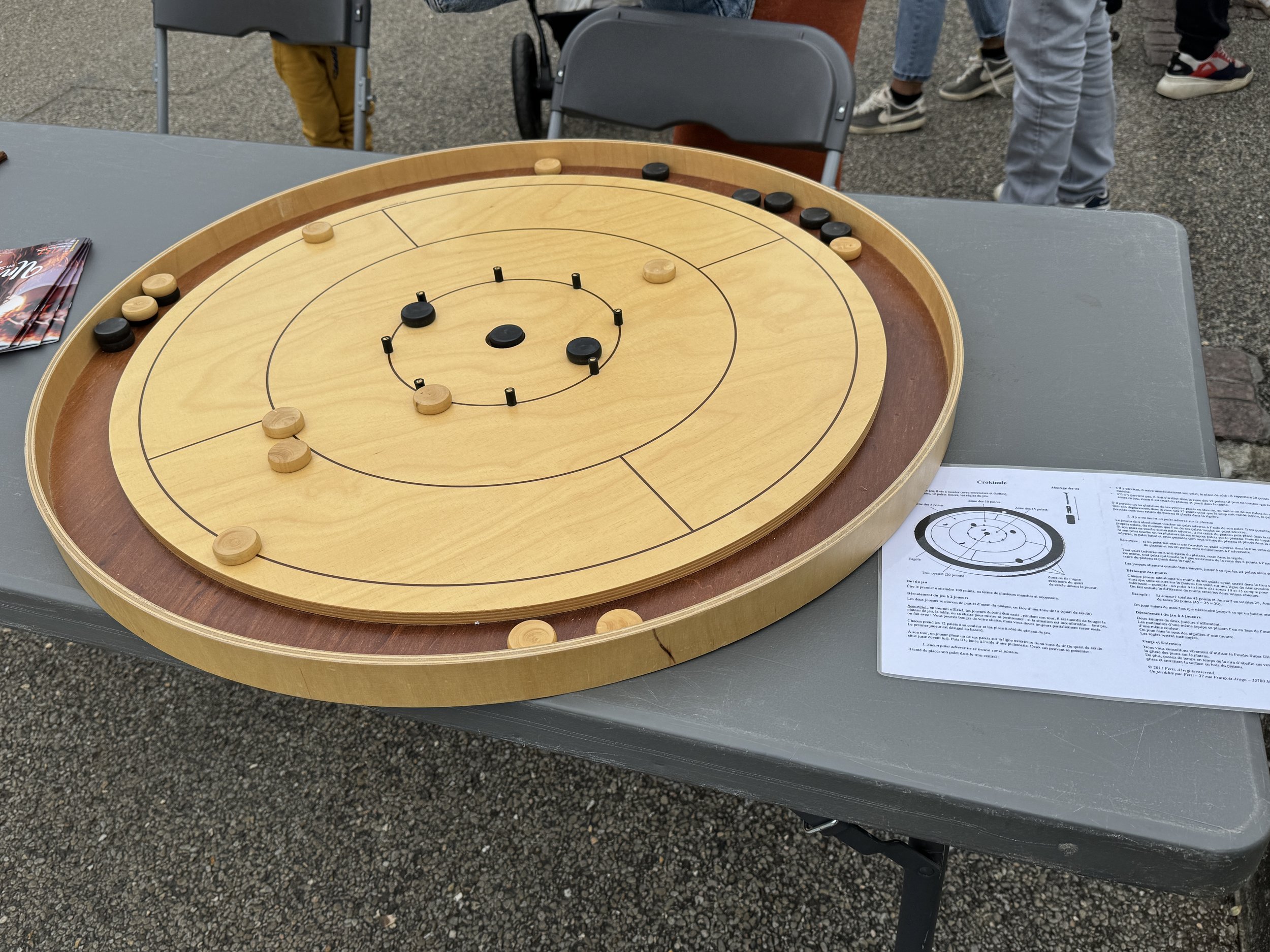   We were first introduced to Crokinole three years ago by friends on Ahmic Lake in Ontario, Canada. This is the only place I’ve ever seen it since.  