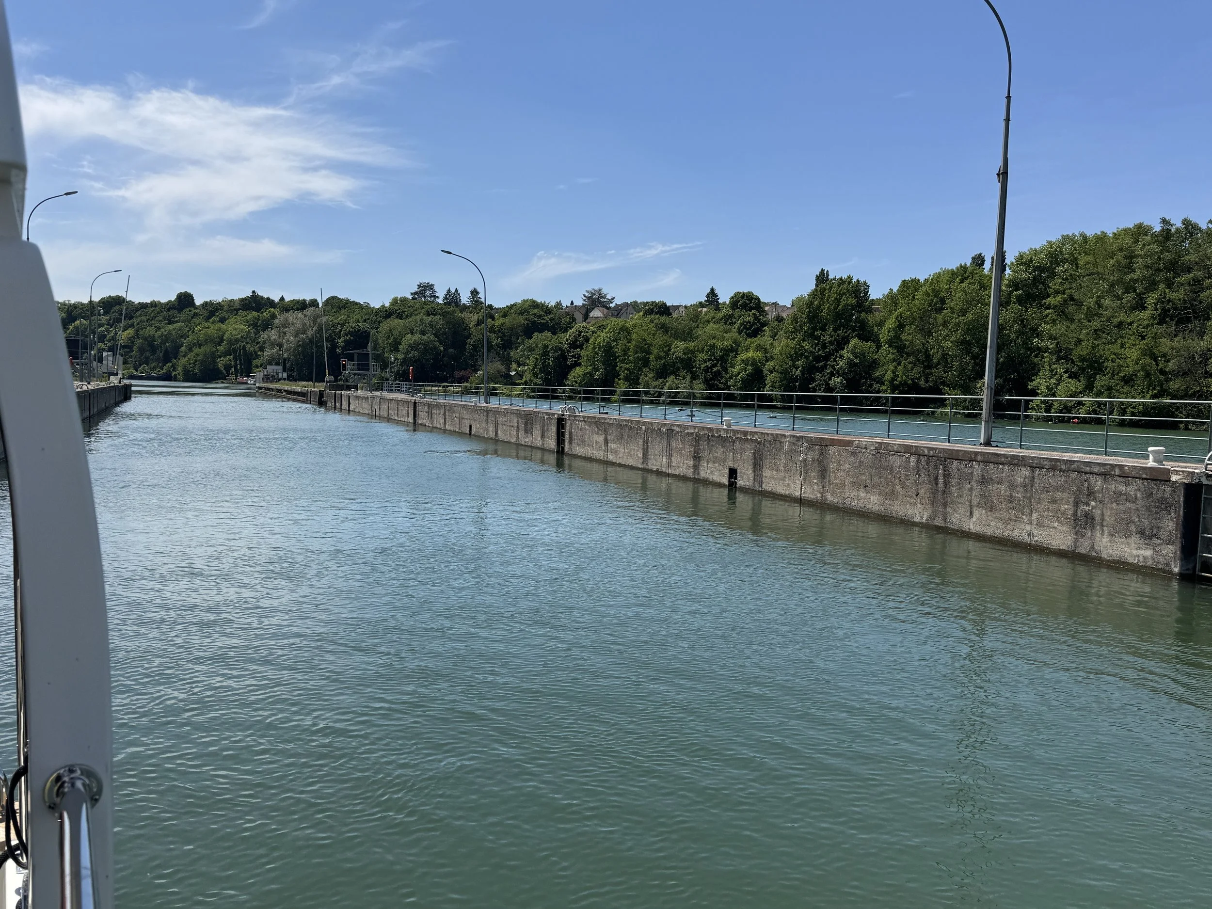   Waiting in the lock.  