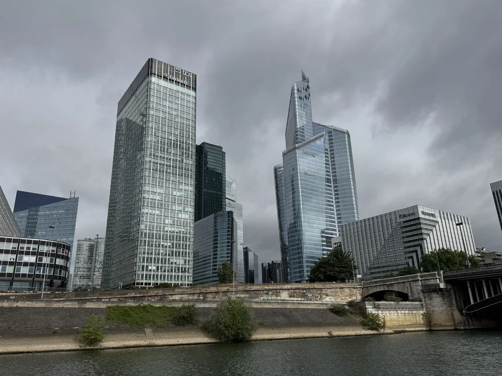   The commercial district on the outskirts.  