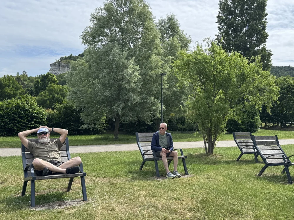   Tom and Larry relaxed….  