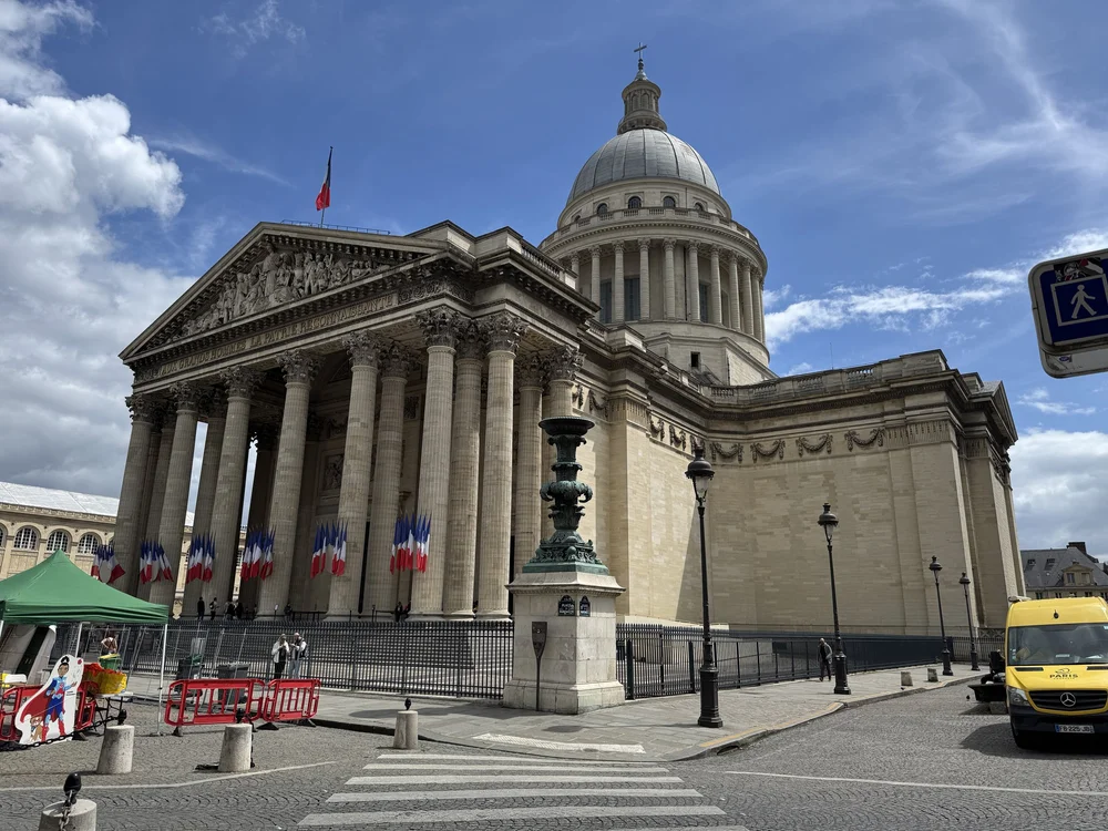   The National Pantheon and the resting place of Voltaire, Rousseau, Zola and Marie Curie.  