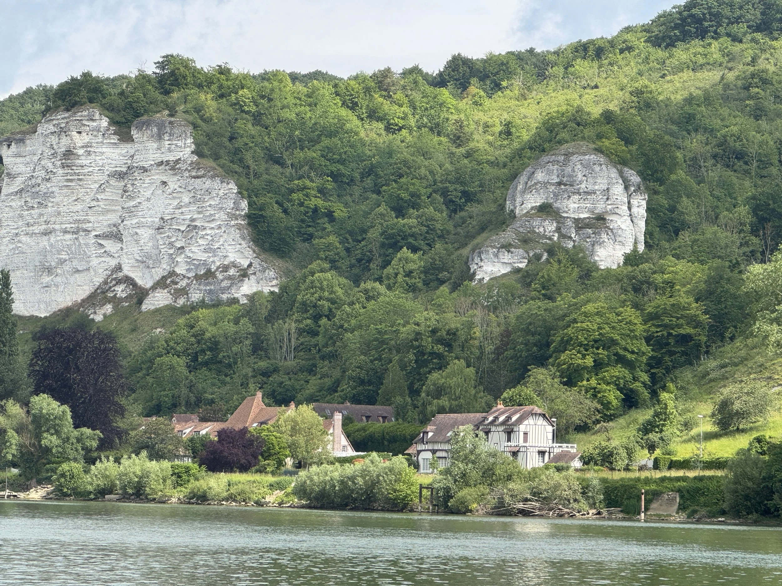   The white chalk cliffs of Les Andelys  