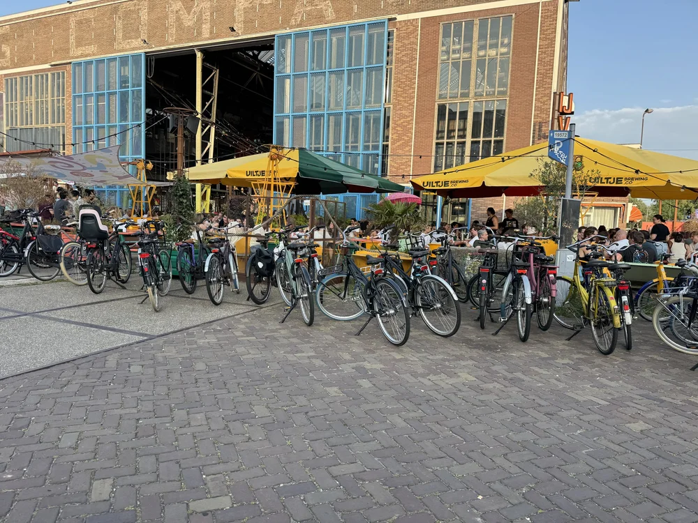   More bike parking than car parking.  
