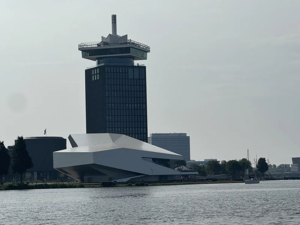   This weird white building houses a museum, four movie theaters, a shop and a restaurant.  