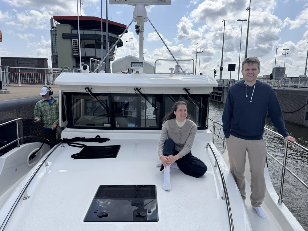   Back through the lock.  