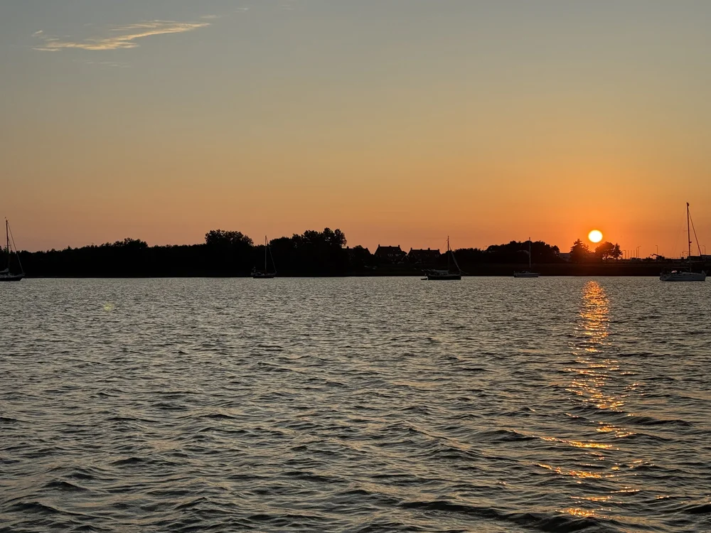   Sunsets on anchor are the best.  