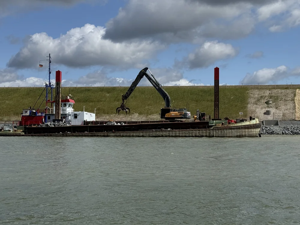   Ongoing work on the canal.  
