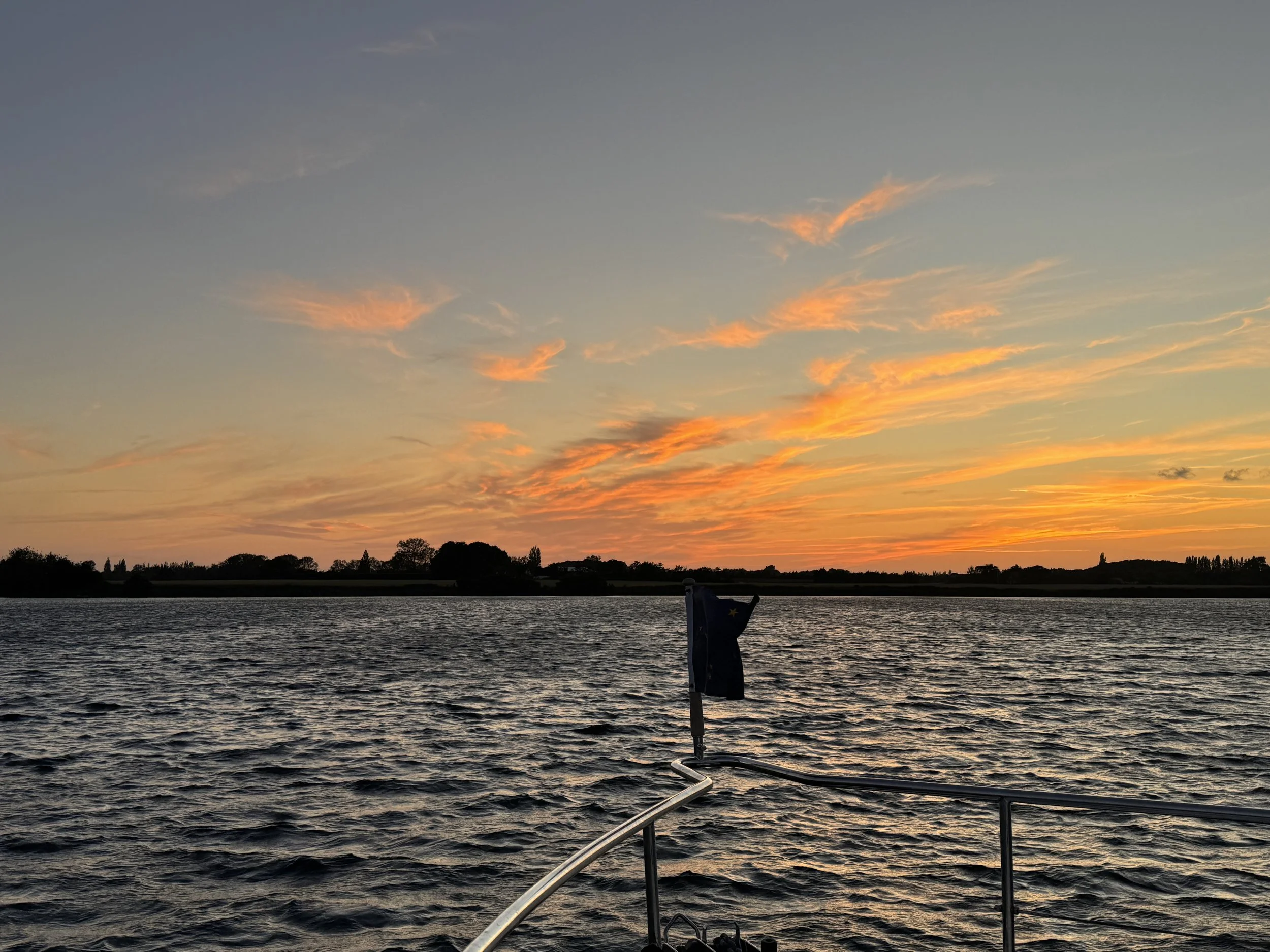  A calm morning in the protected bay…  