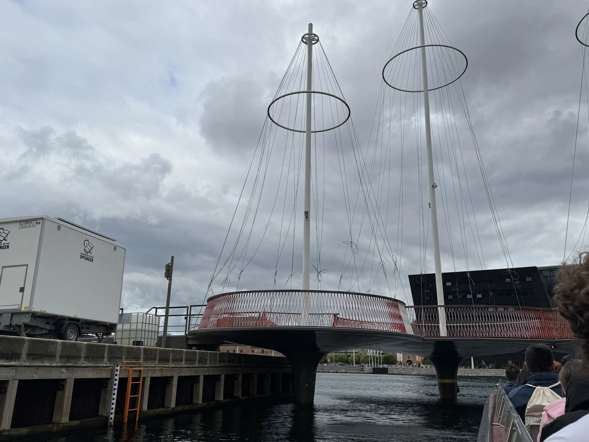   It has five circular platforms of various sizes, some of which rotate to function as a swing bridge.  