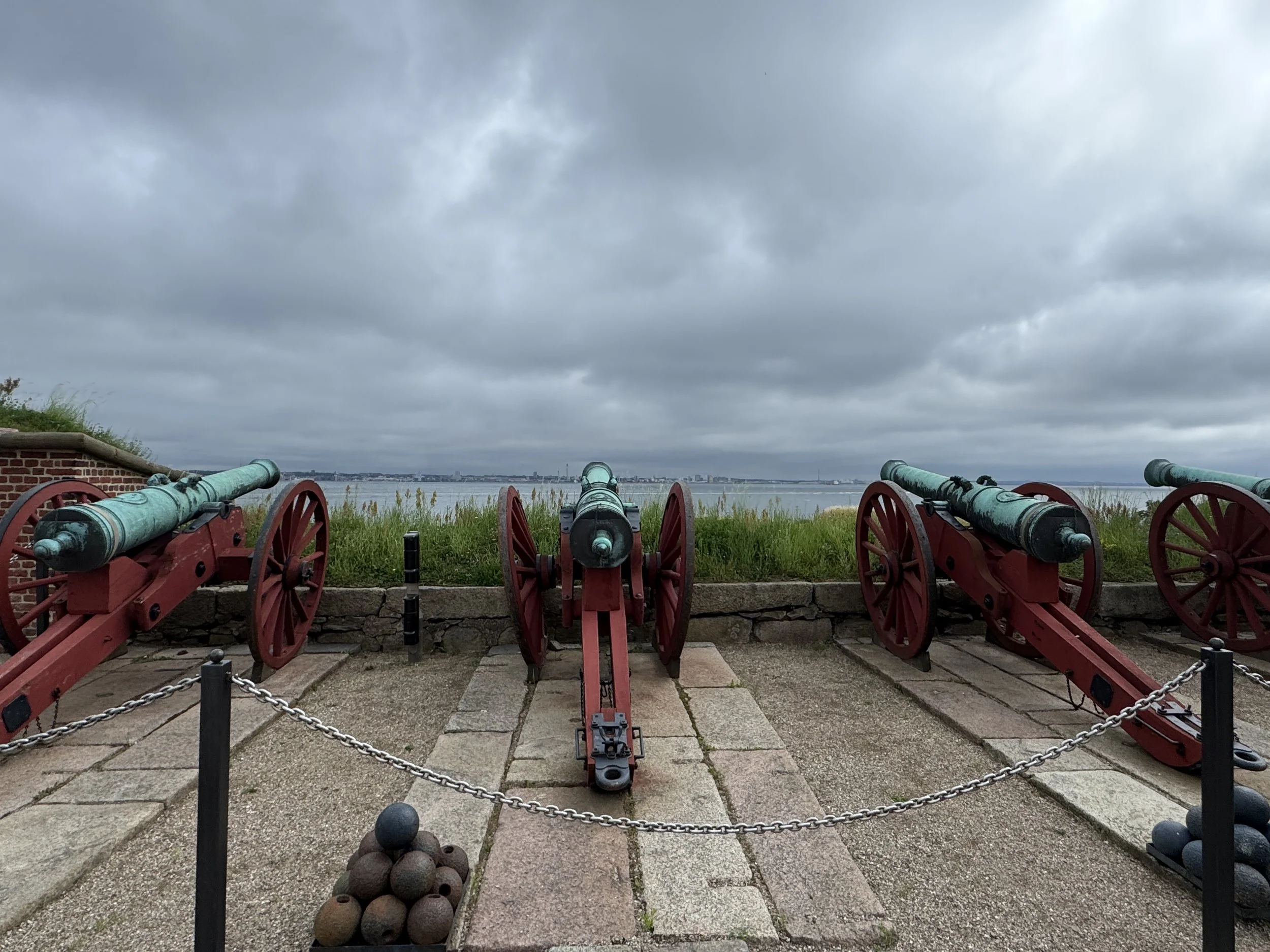   The canons could only reach halfway across the Strait.  