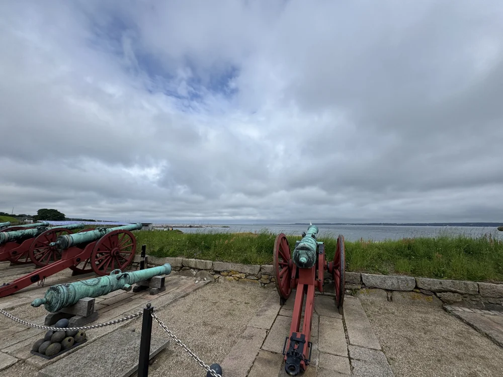   To prevent tax avoidance, a tower was built on the other side.  