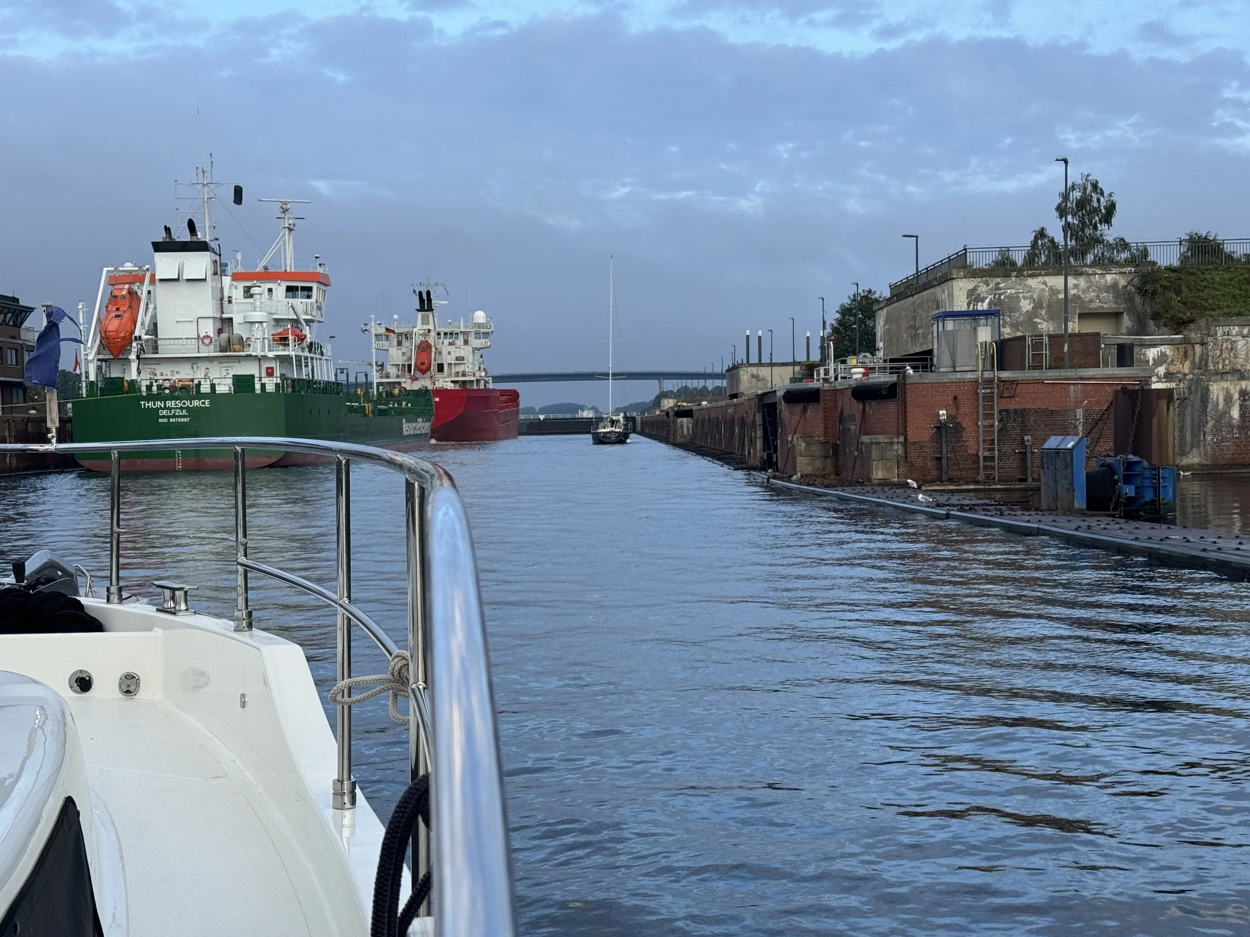   Entering the lock  