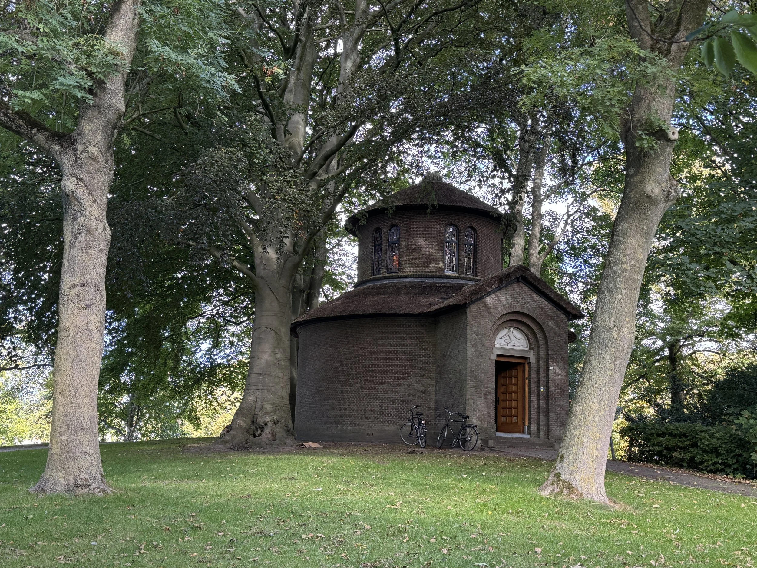   Walked through the park.  