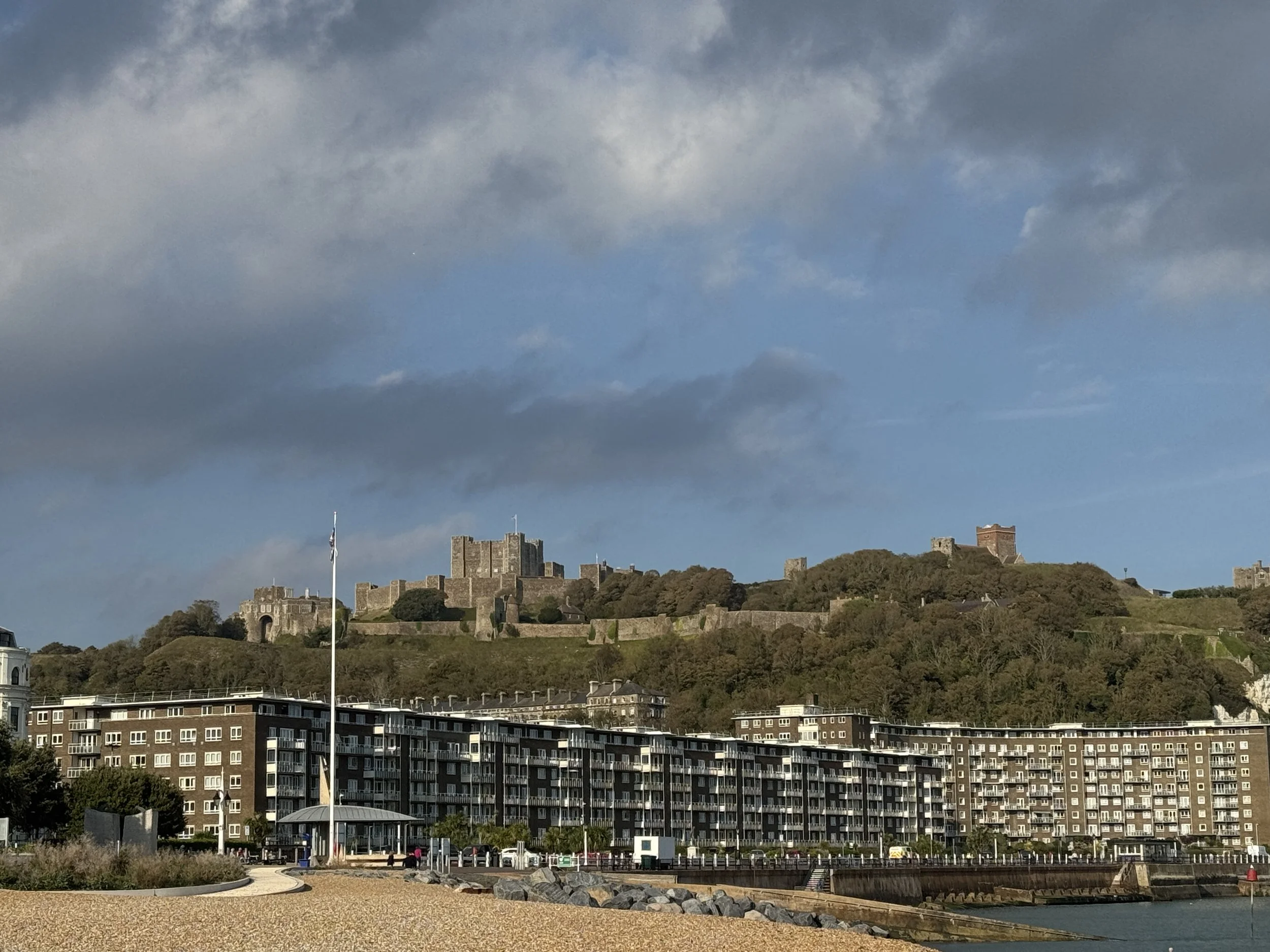   Dover castle, originally a Roman fort, the present castle's stone structure was built by King Henry II in the 1180s.  