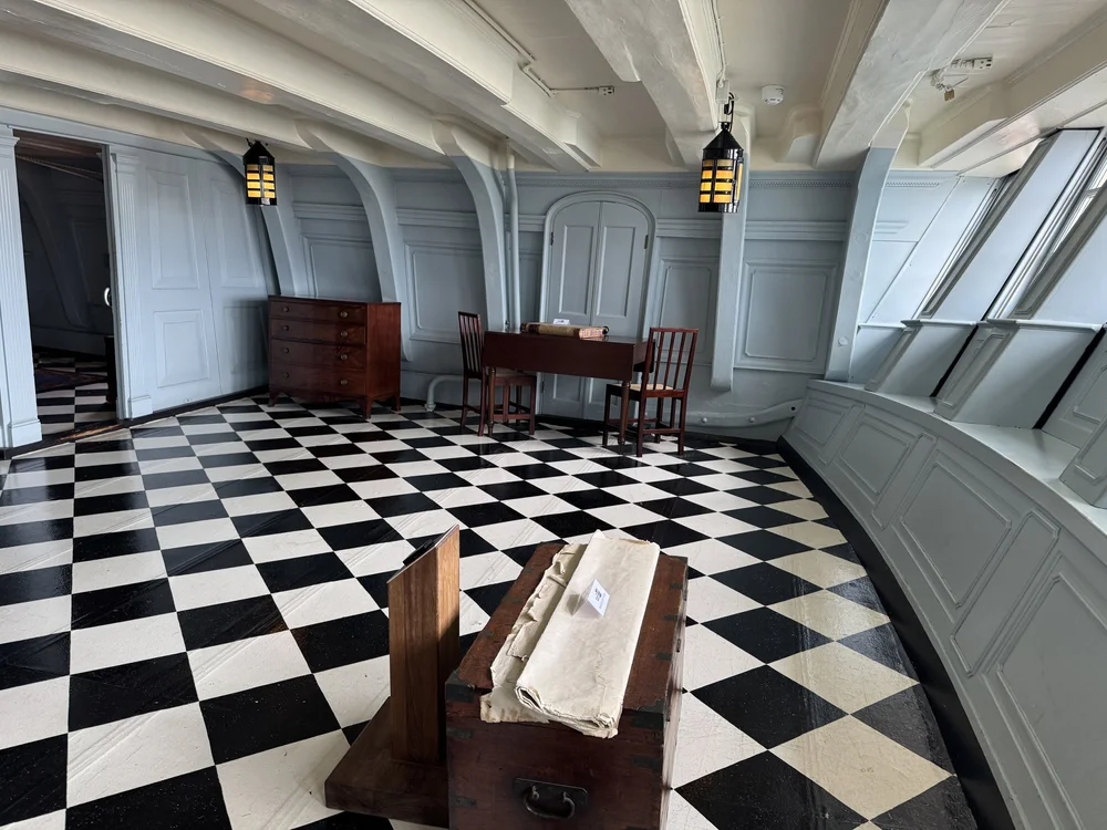   Inside the captains quarters  
