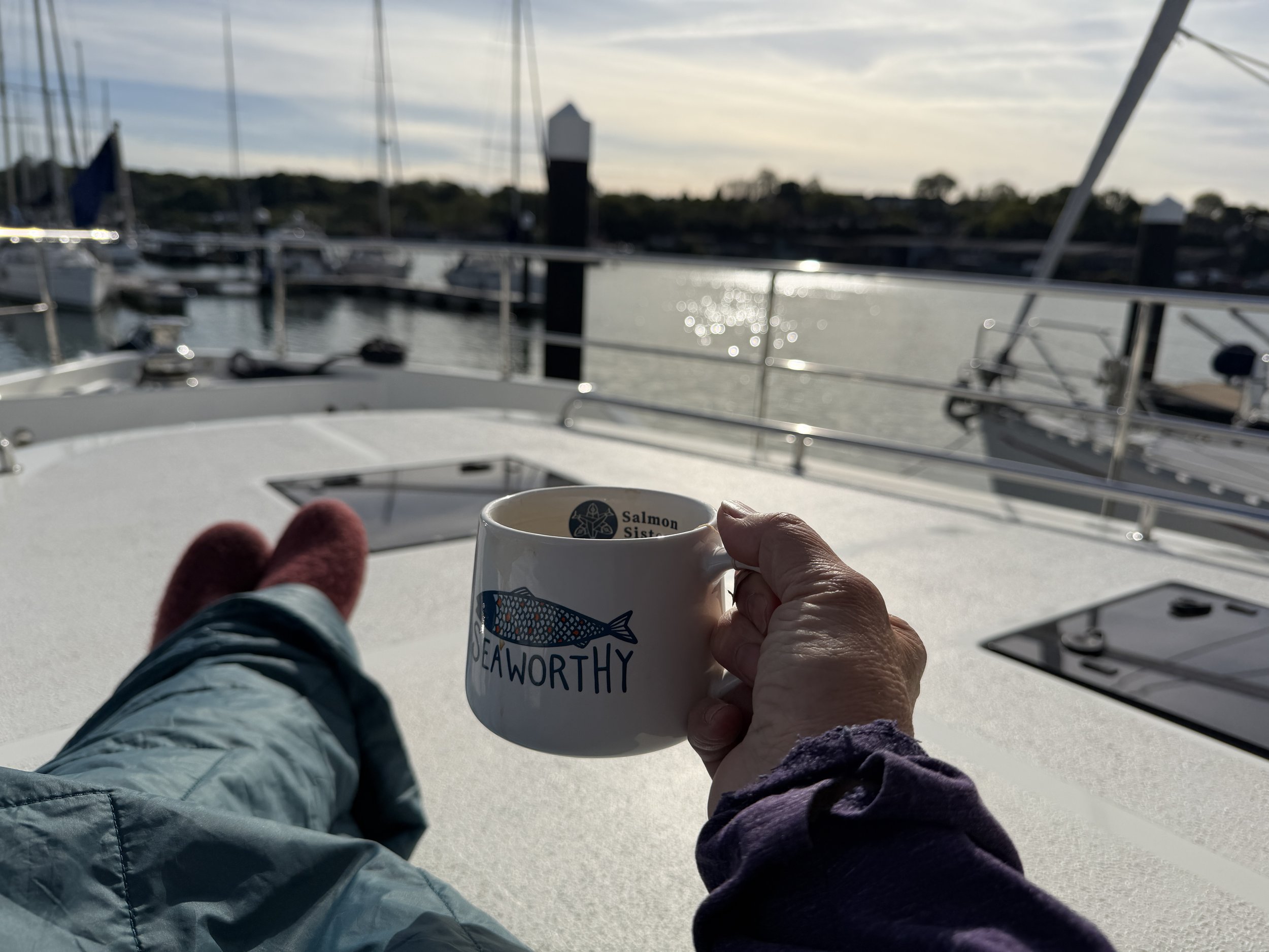   …even when drinking coffee wrapped in a blanket.  