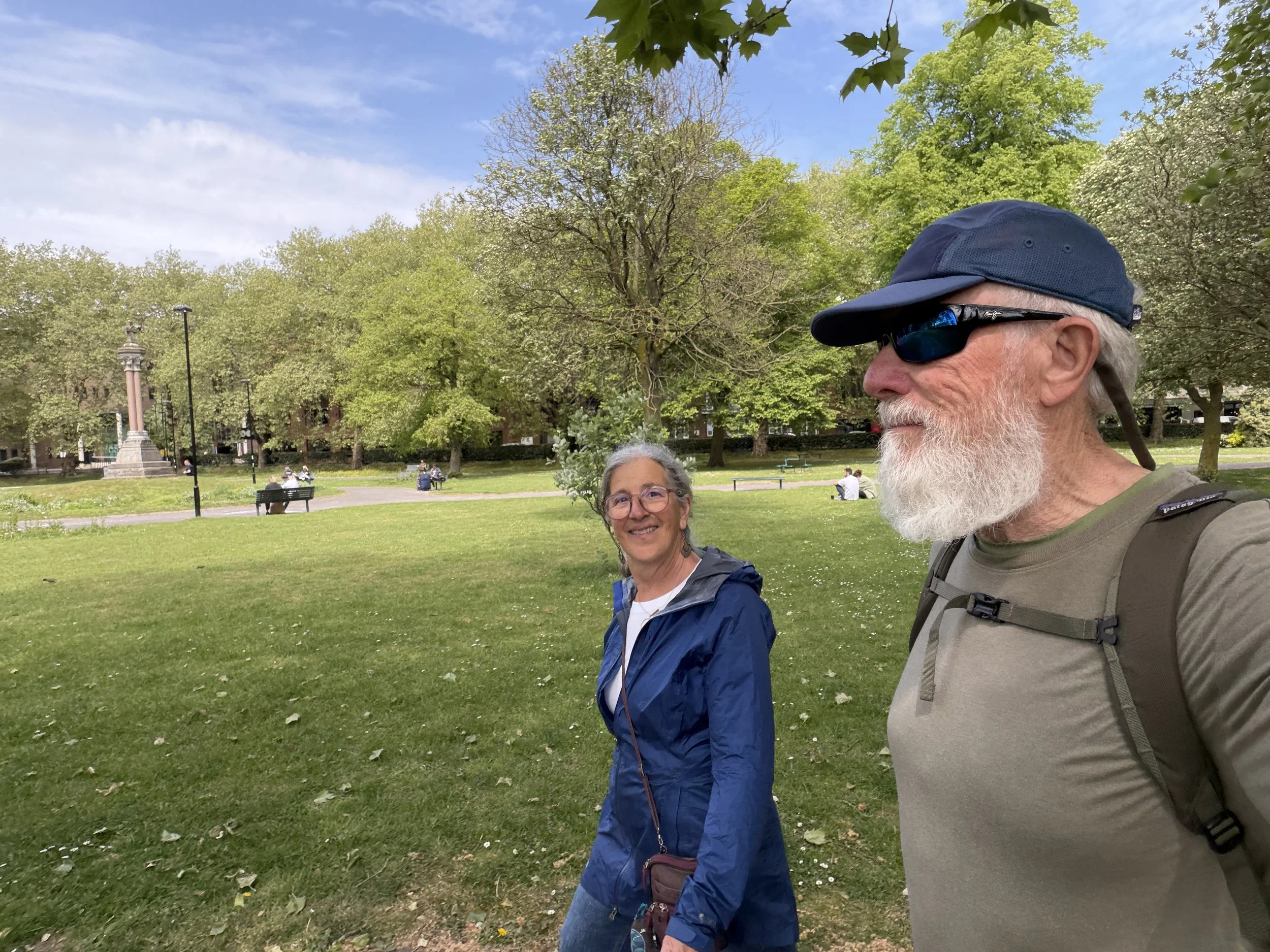   Cutting through a park is always preferable to busy sidewalks.  