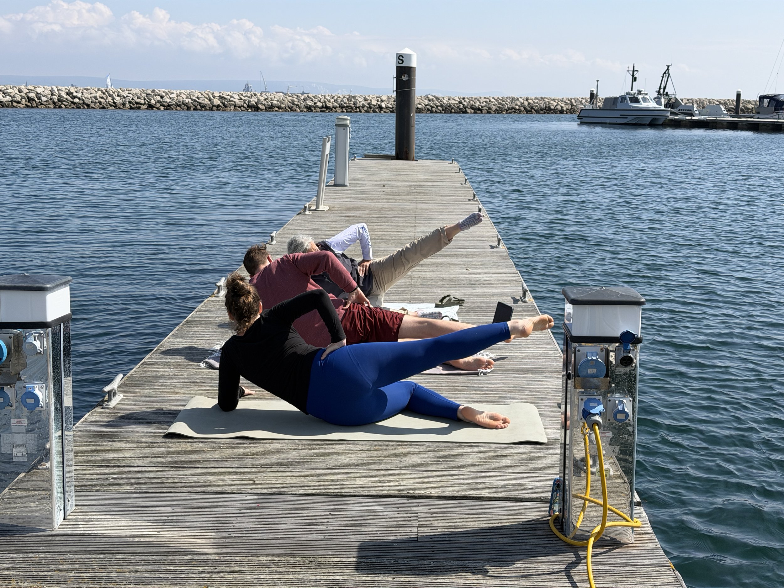   Sunny marina workouts are the best.  