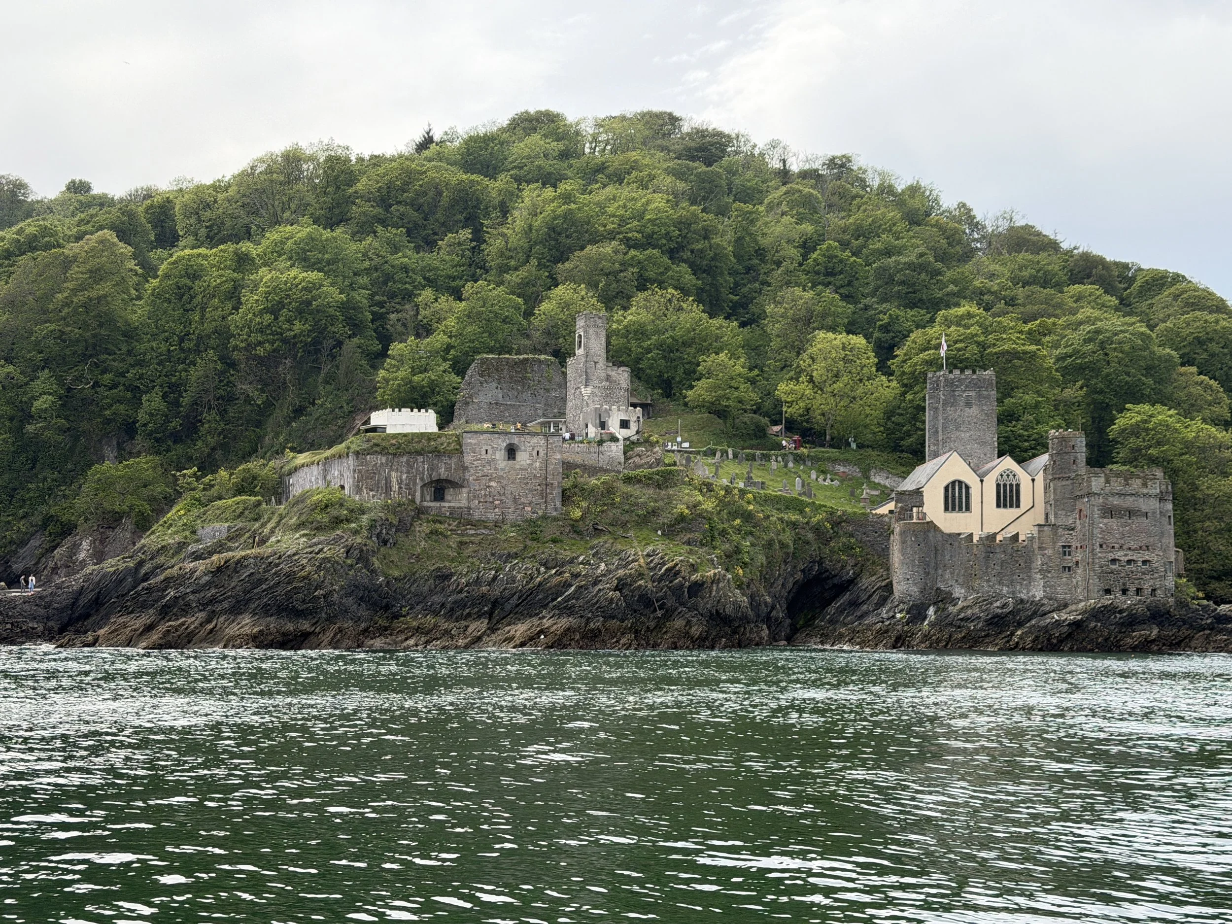   Dartmouth Castle at the mouth of the River Dart.  