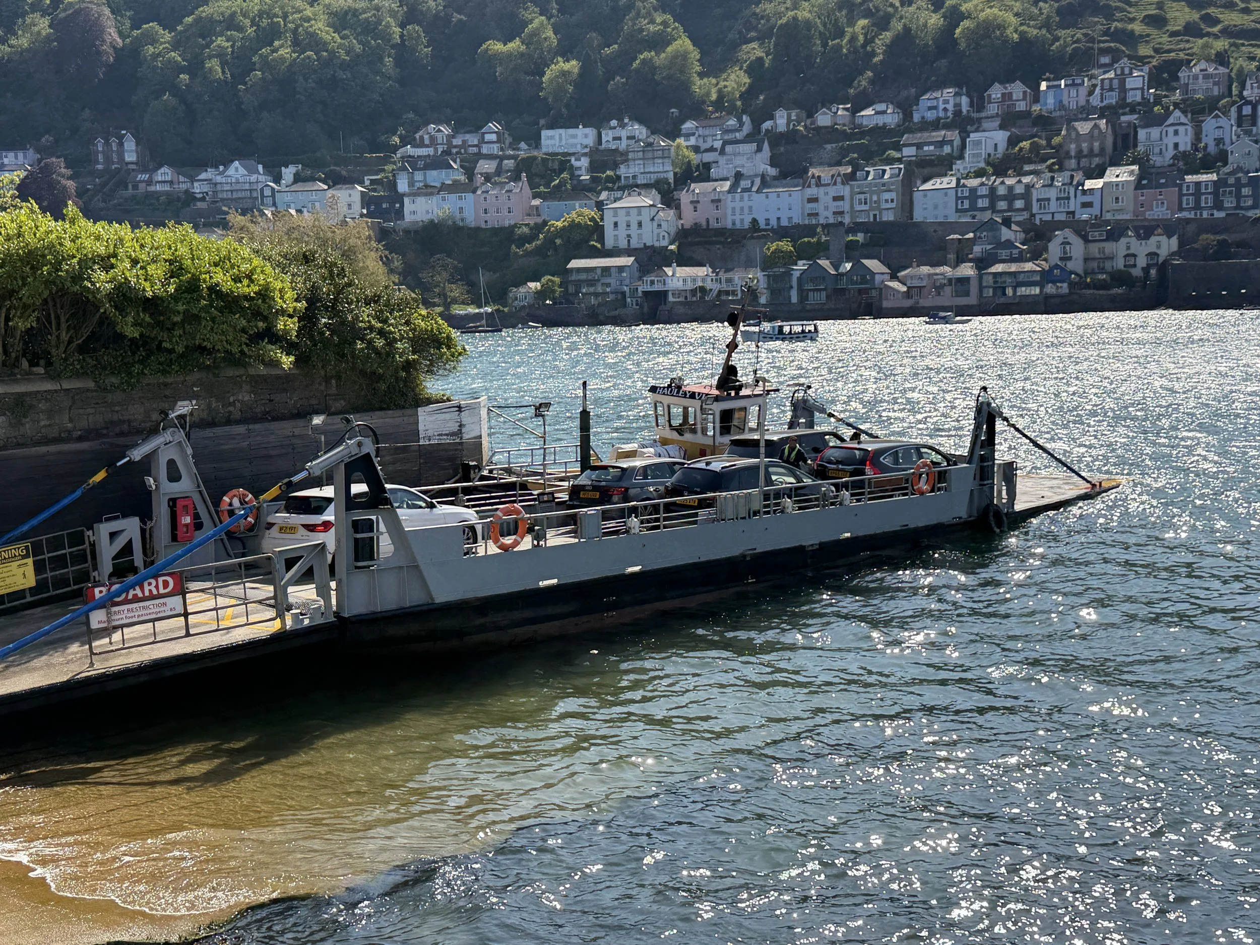   Tiny car ferry (8 cars max)   