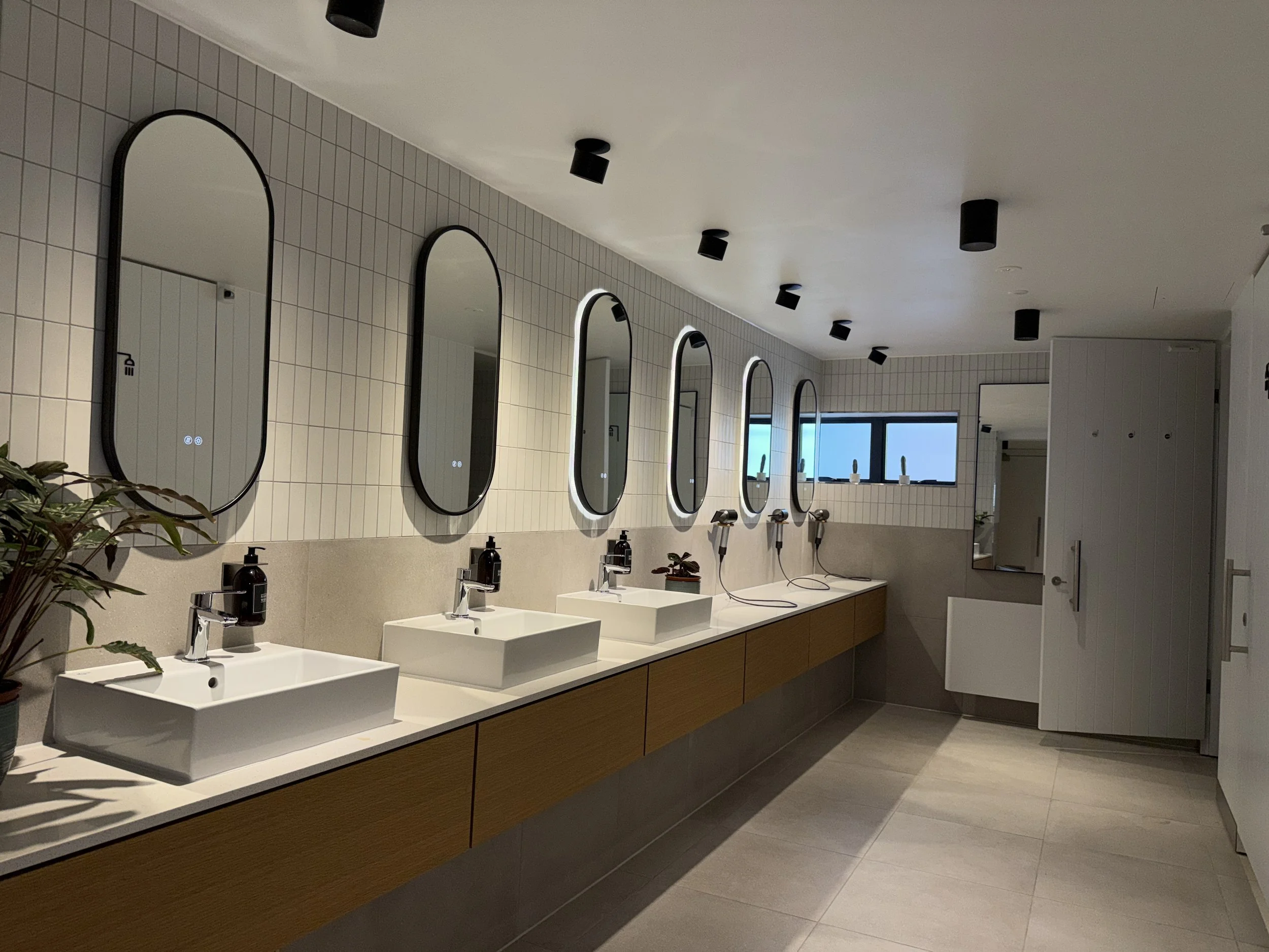   Pitstop on the way home from the pub! (super swanky for a marina bathroom )  