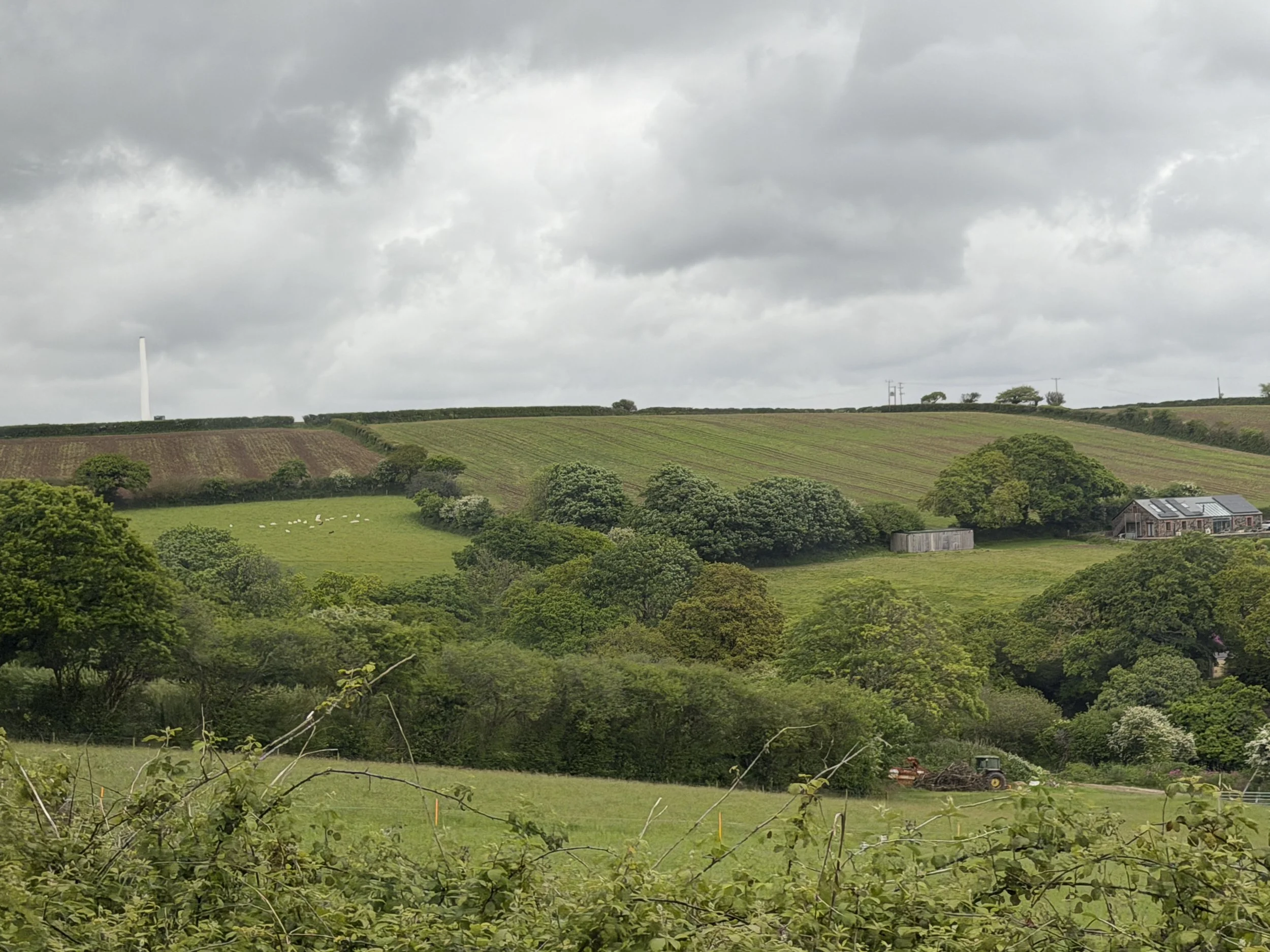   The train passed through farmland and small cities.  