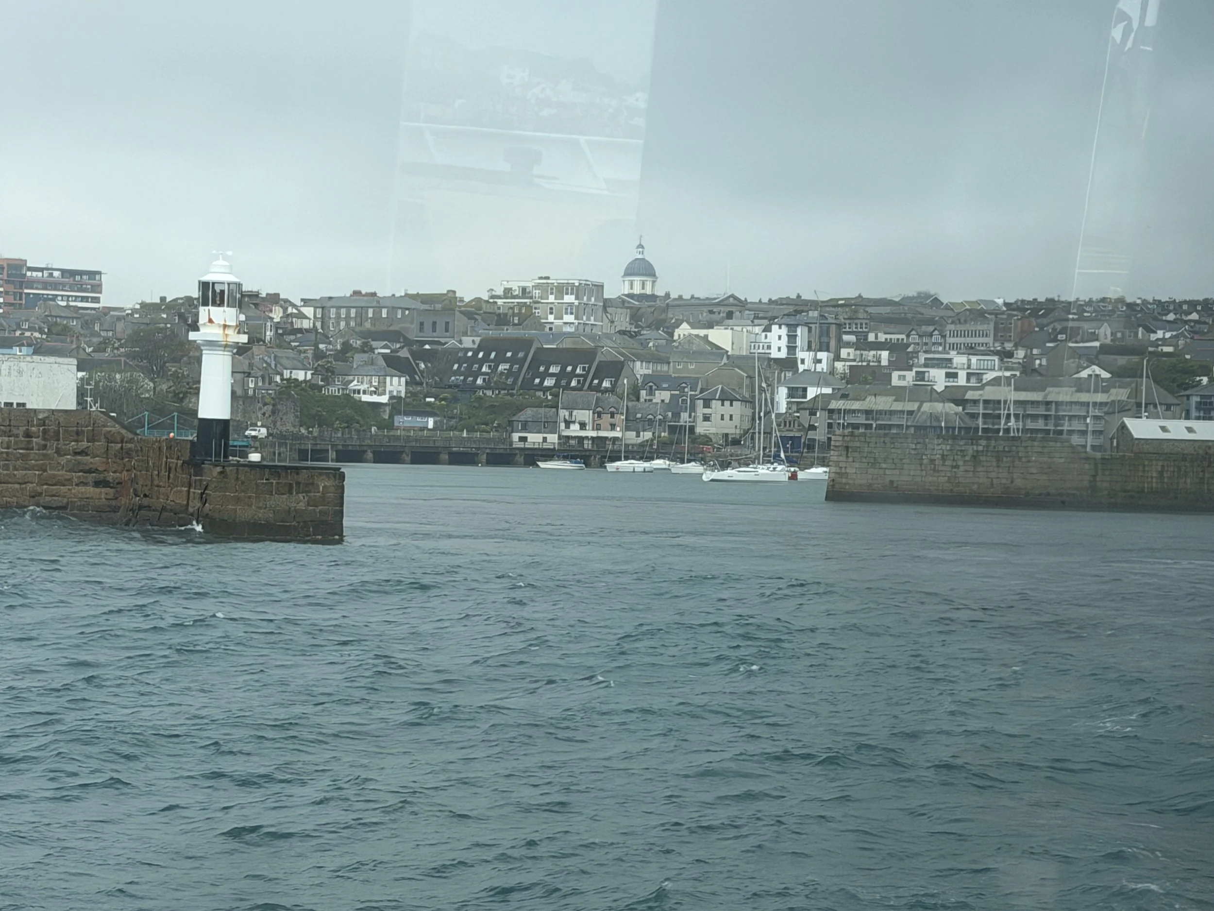   The entrance to Penzance Harbor  