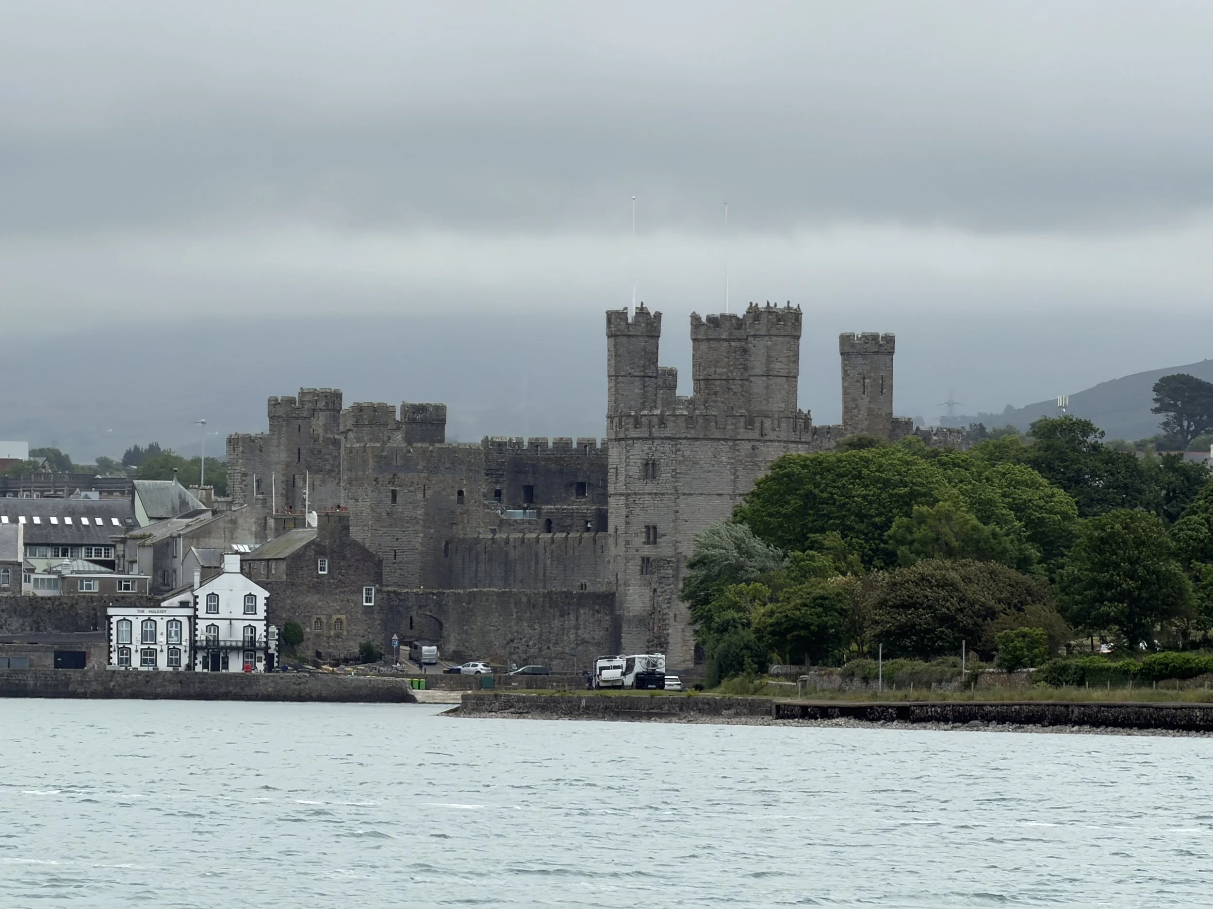   The marina is beneath the Caernarfon Castle.  
