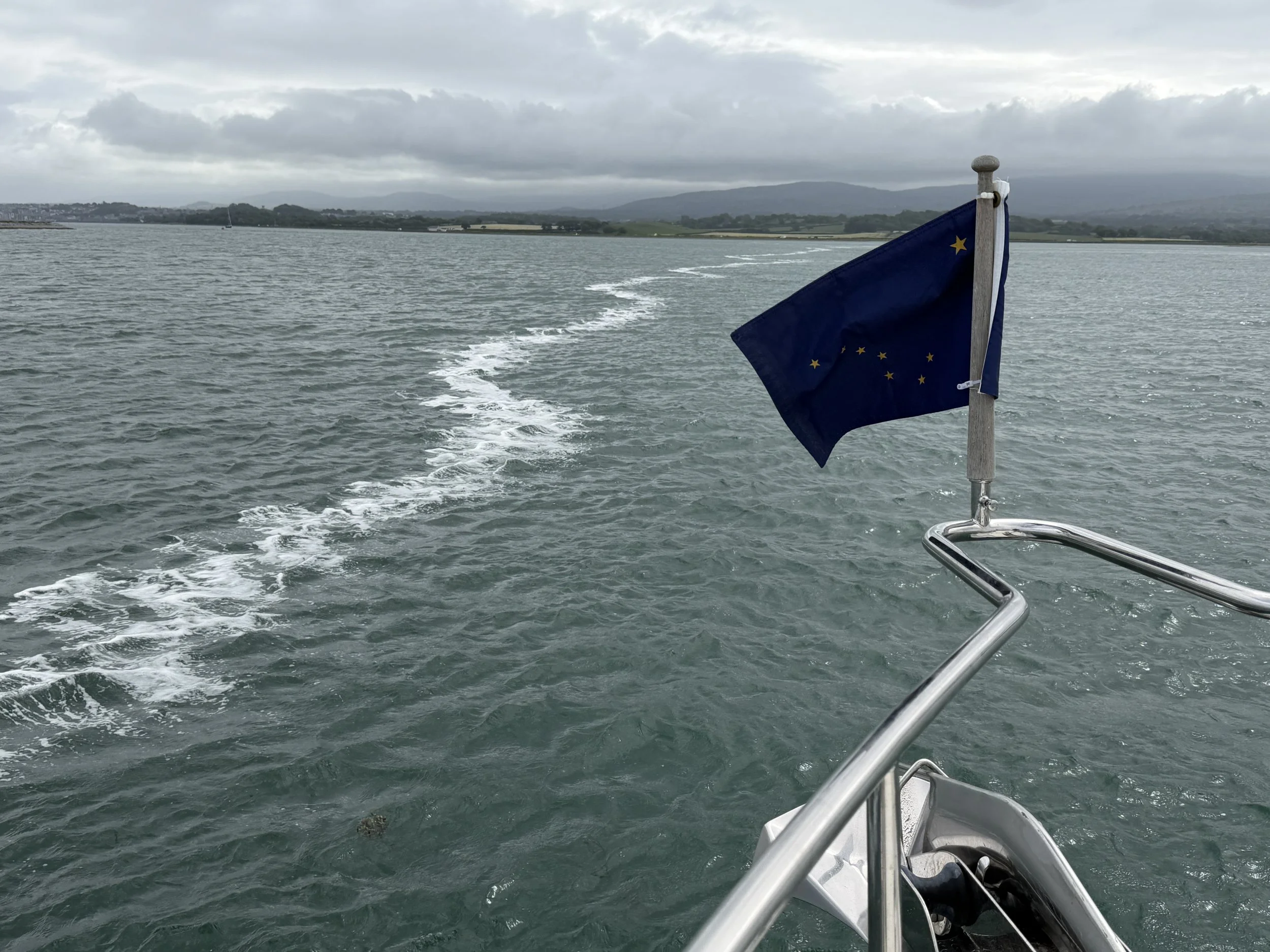   Entering the Menai Strait.  