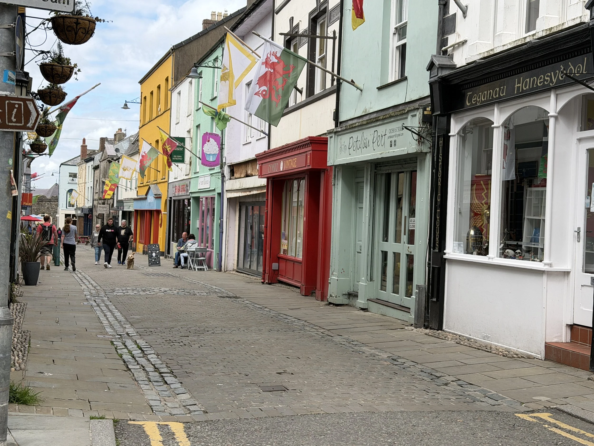   The streets of Caernarfon within the walls.  