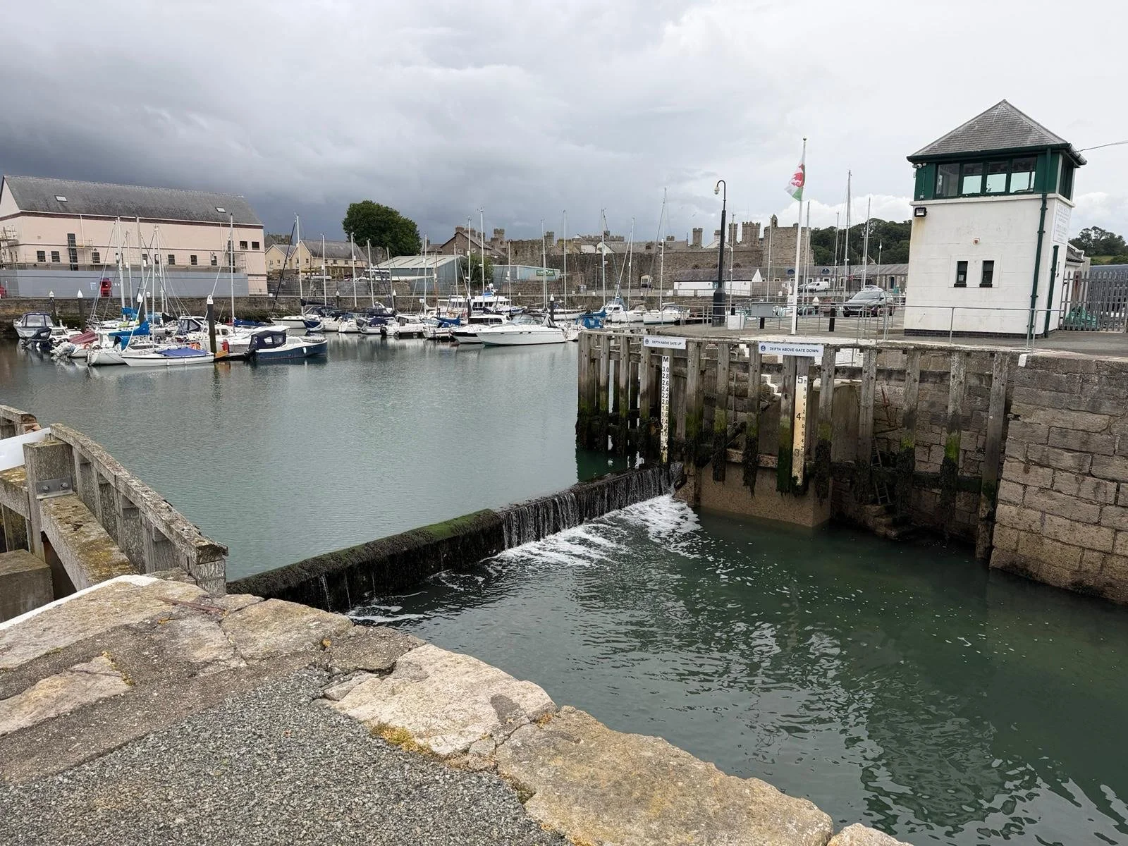   The sill prevents the harbor from drying out.  