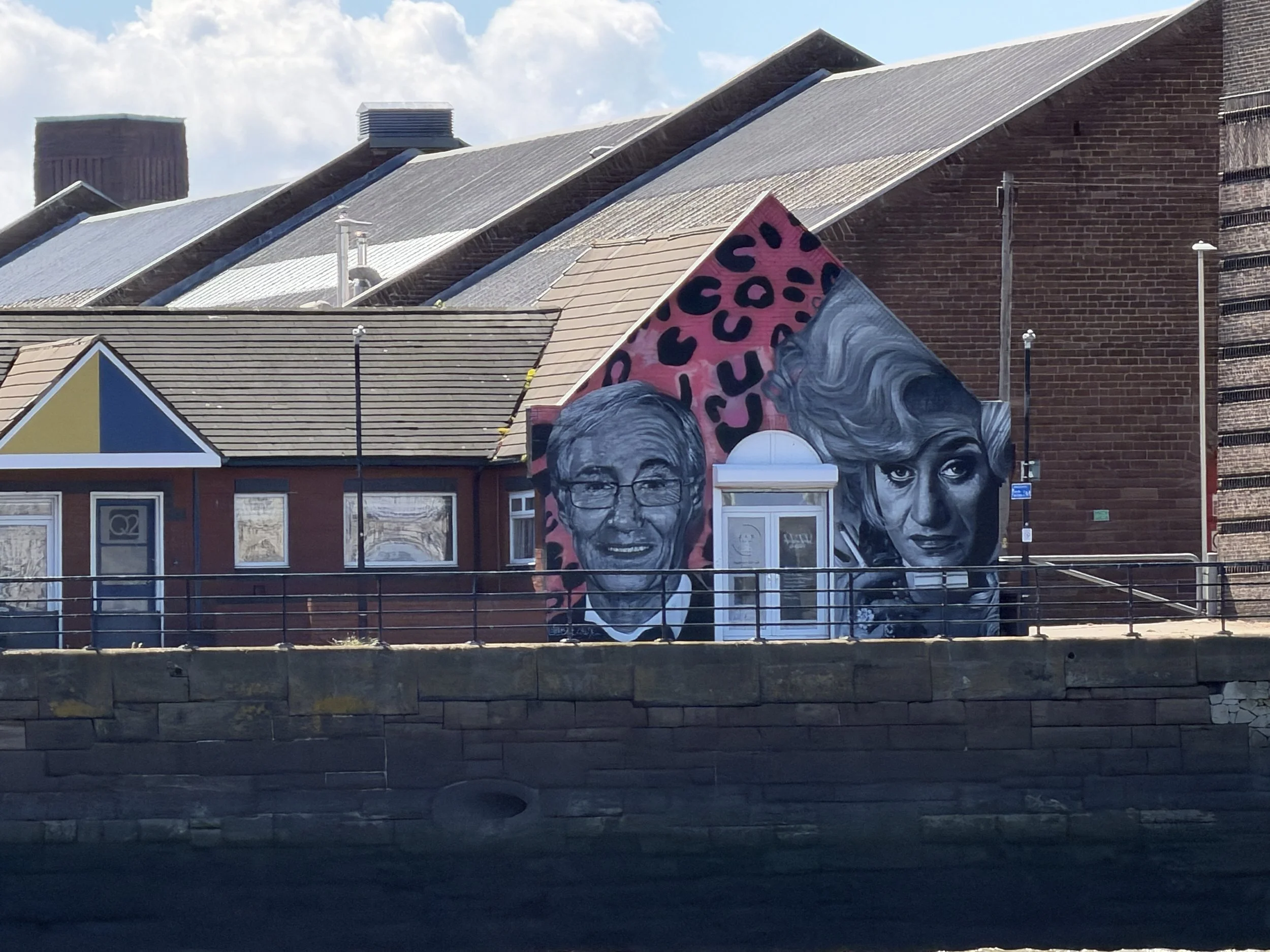   Murals everywhere along the River Mersey  