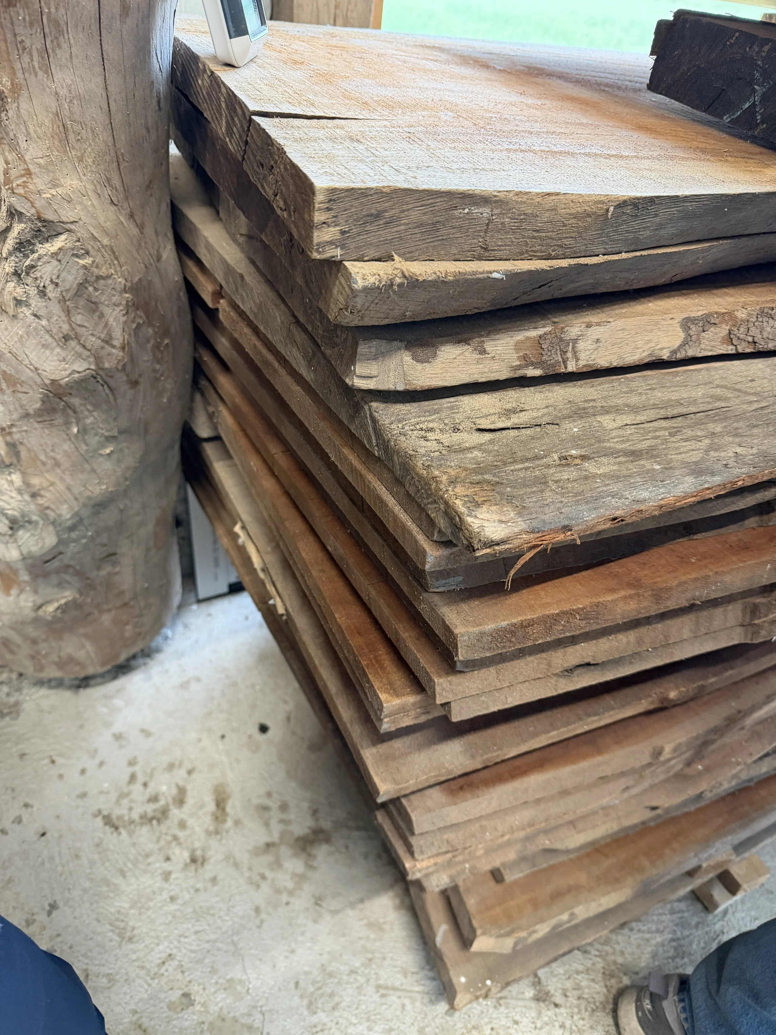   Gorgeous planks of teak and oak  
