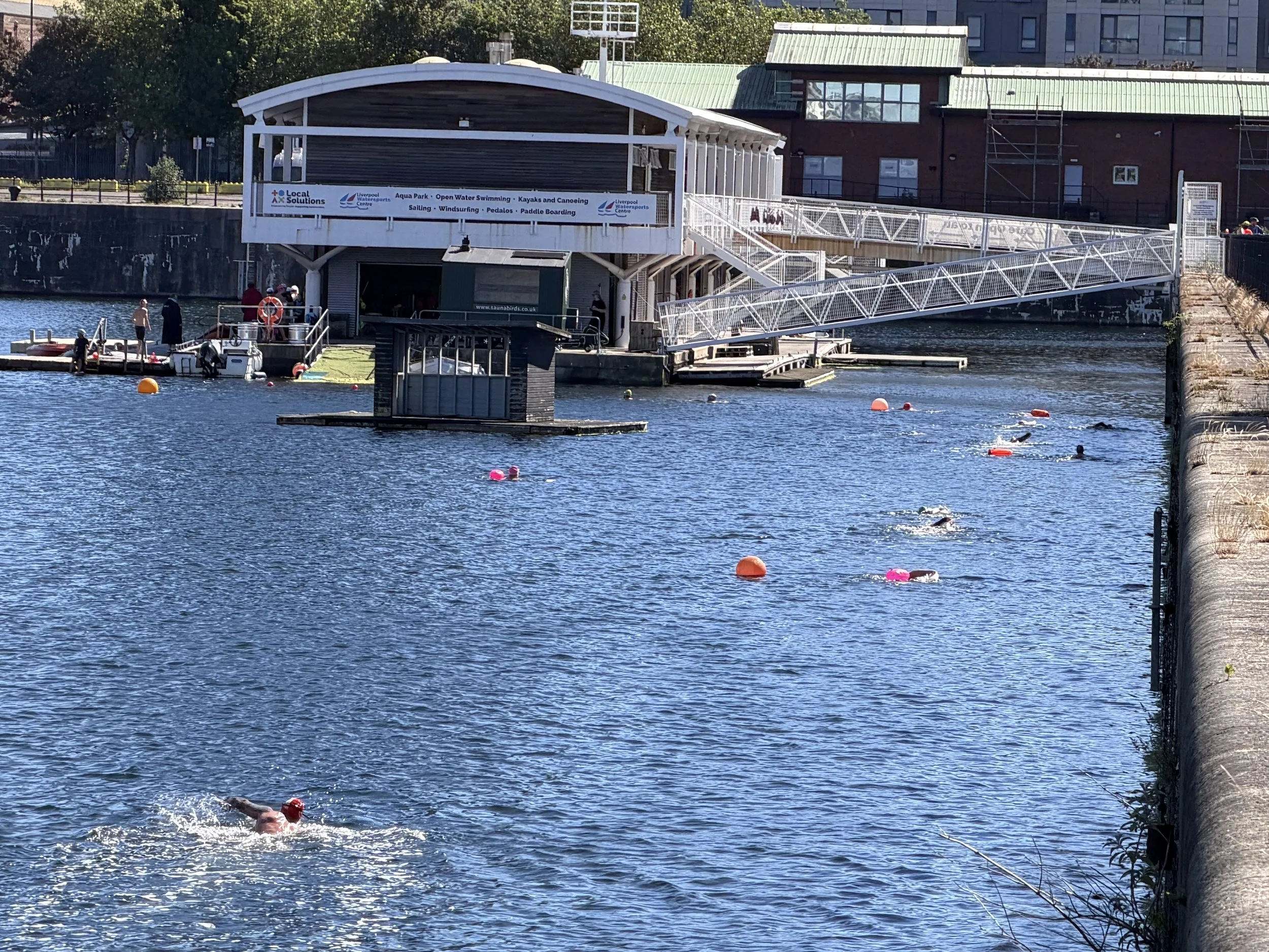   Liverpool Watersports Centre at the Queens Dock along the historic waterfront.  