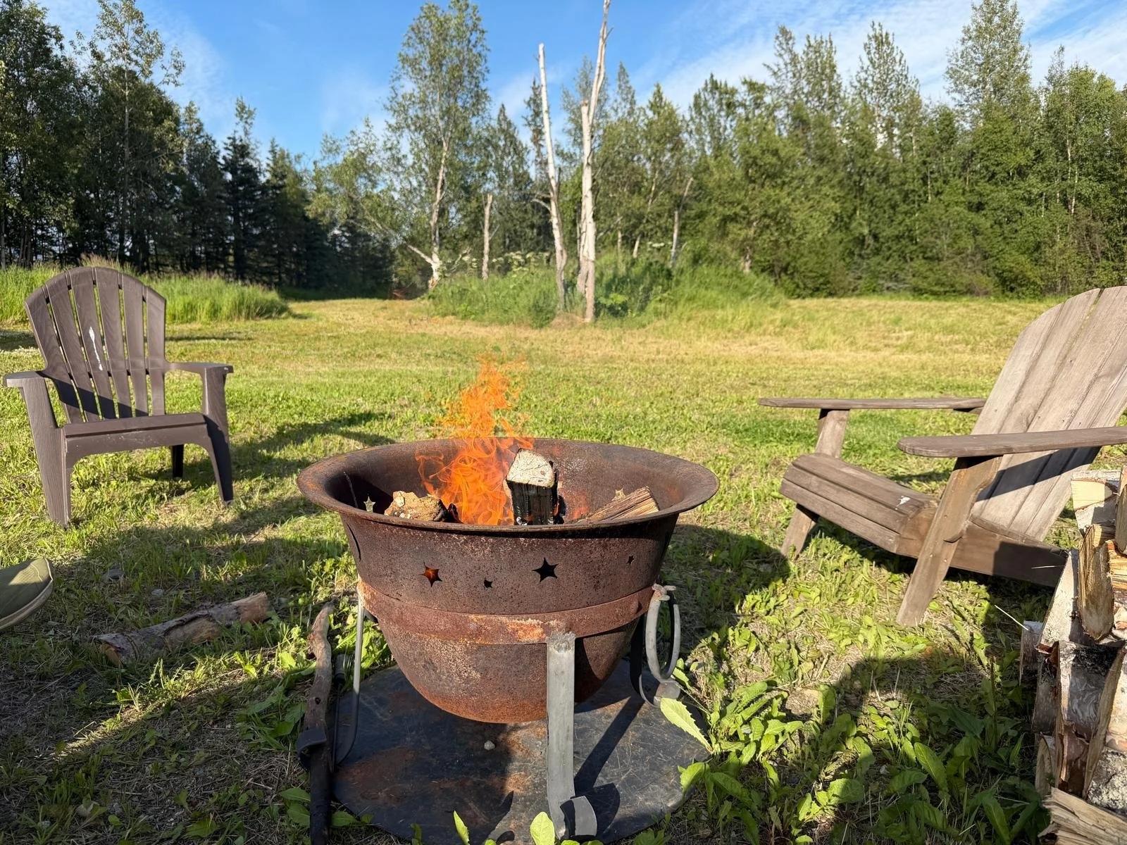   Nothing like an evening fire after a long day on the tractor.  