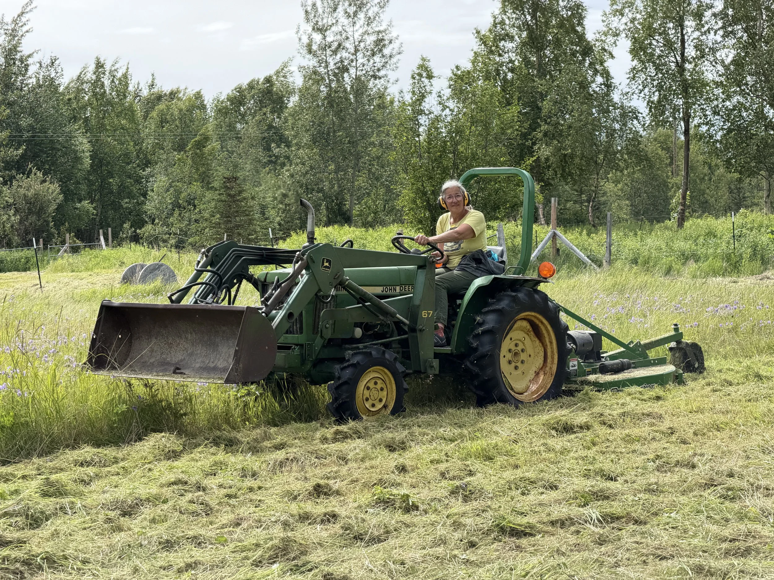   Home in time to catch a dry day for mowing.  