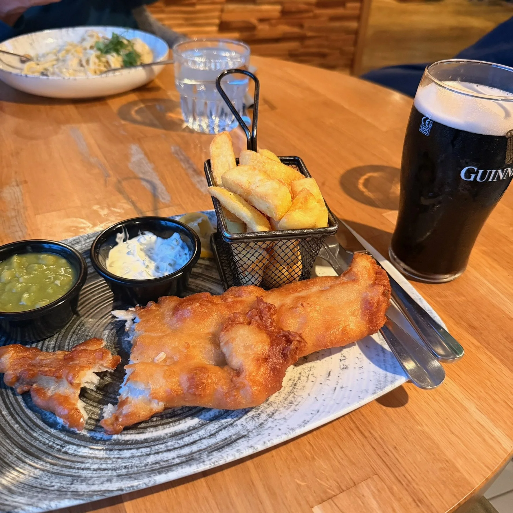   A well deserved dinner.   