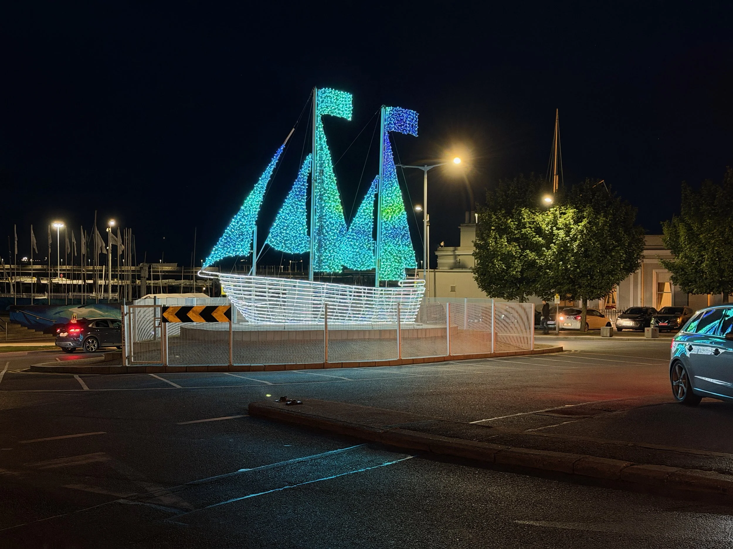   Outside the marina  