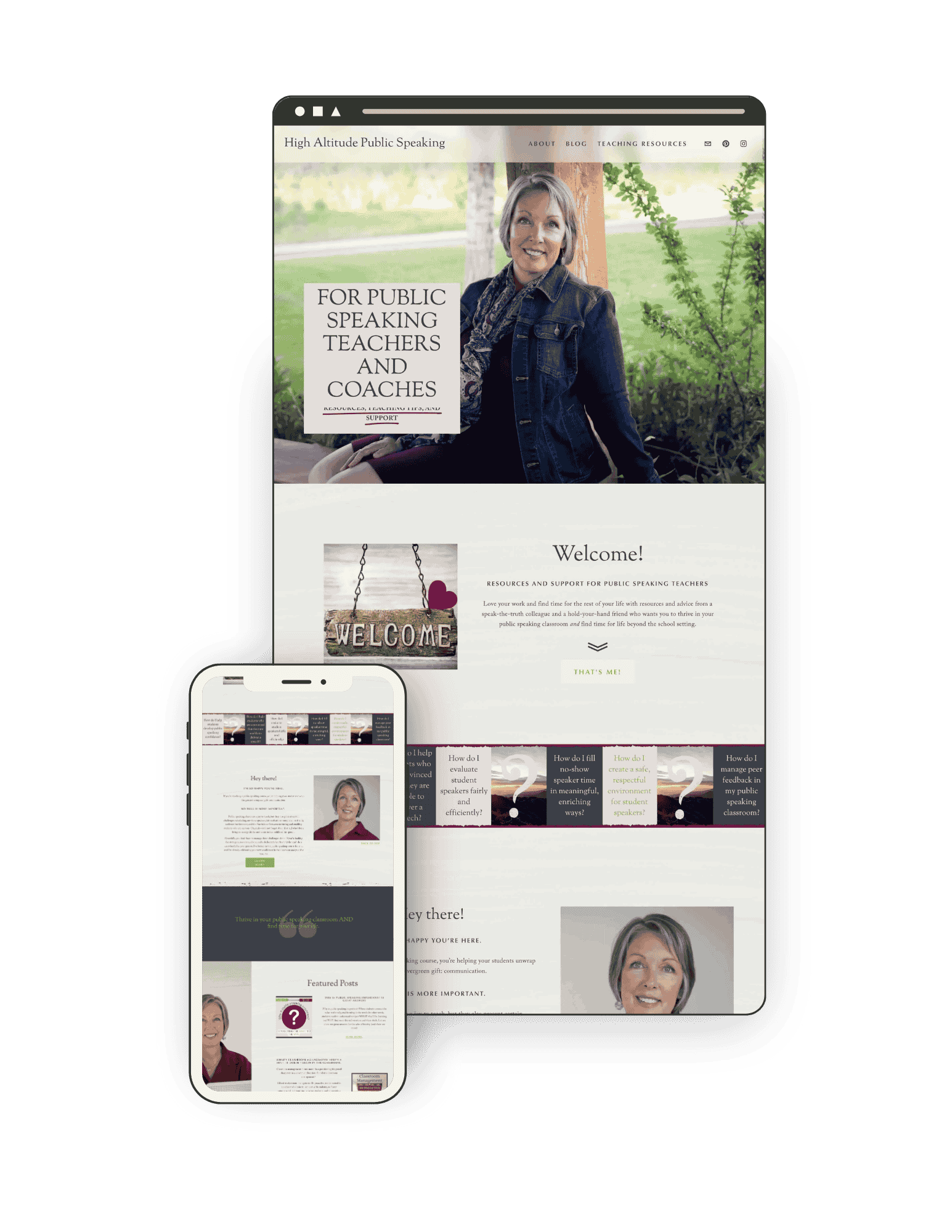 High Altitude Public Speaking — Website for Educator