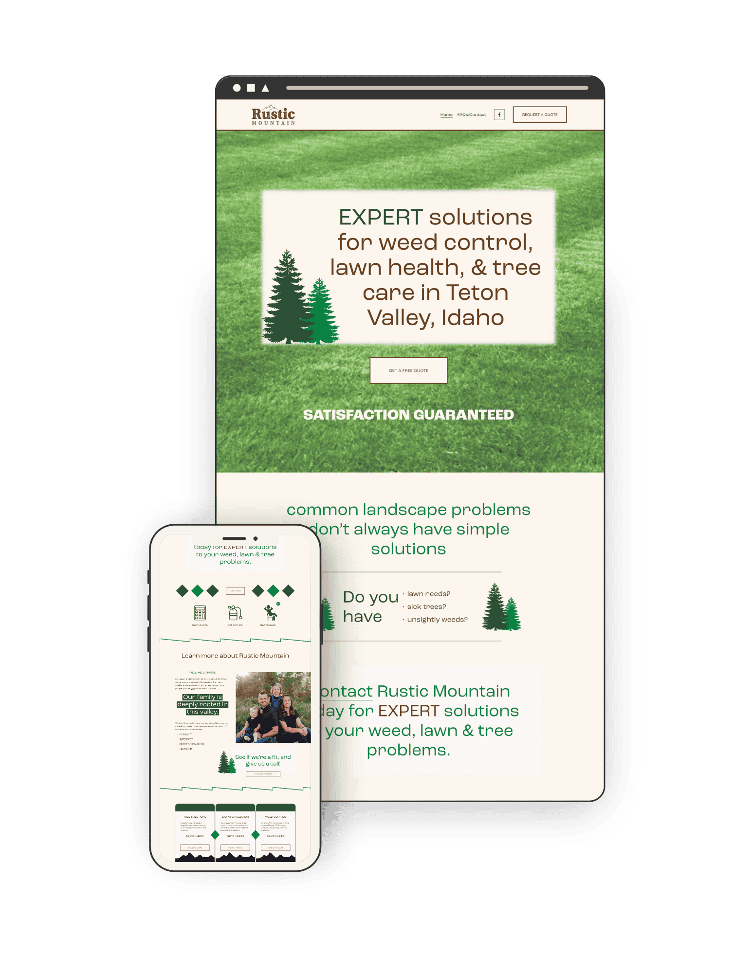 Rustic Mountain — Website for Weed Control Company